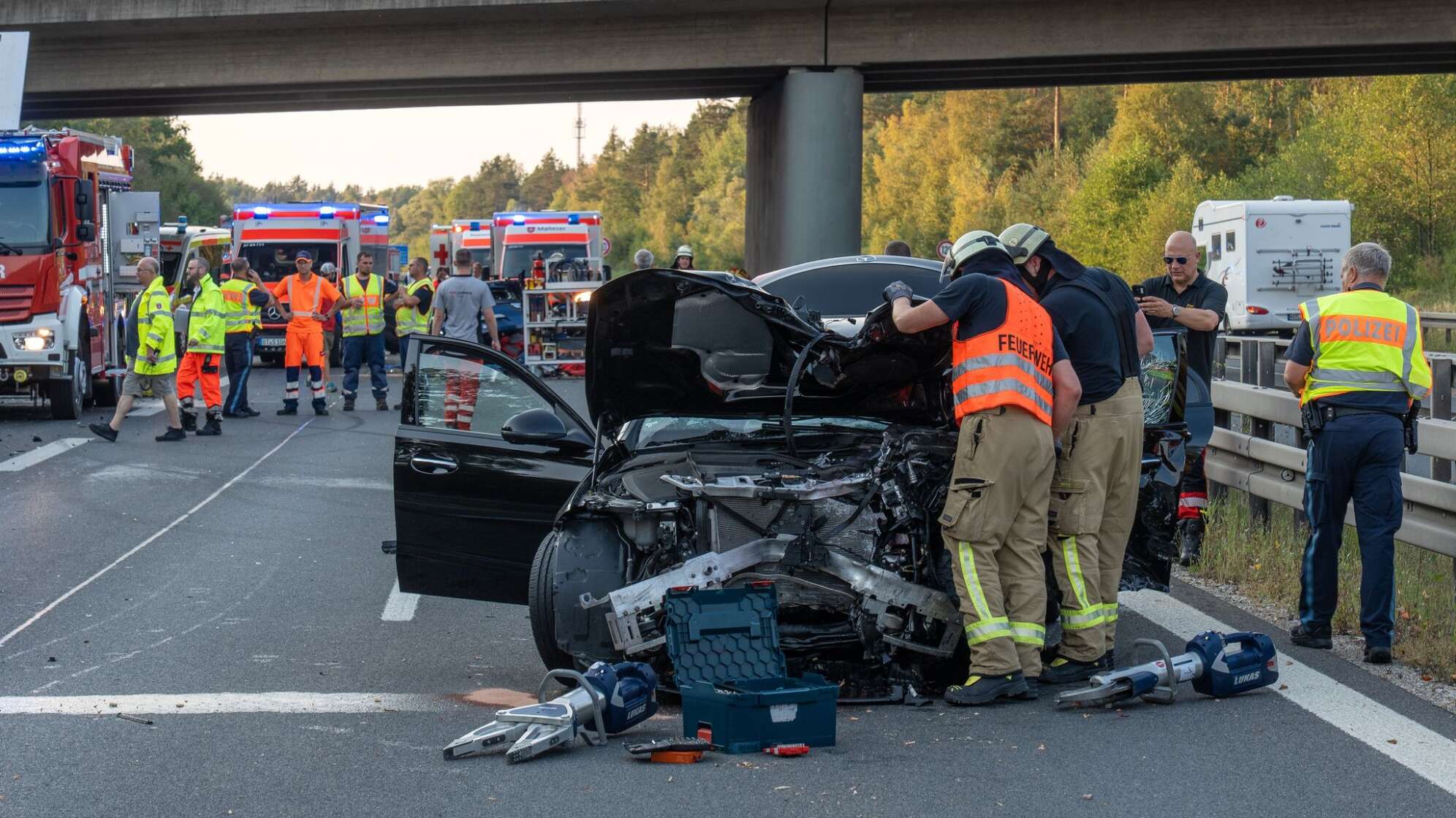 Mehrere Schwerverletzte bei Unfall auf A73 bei Bamberg