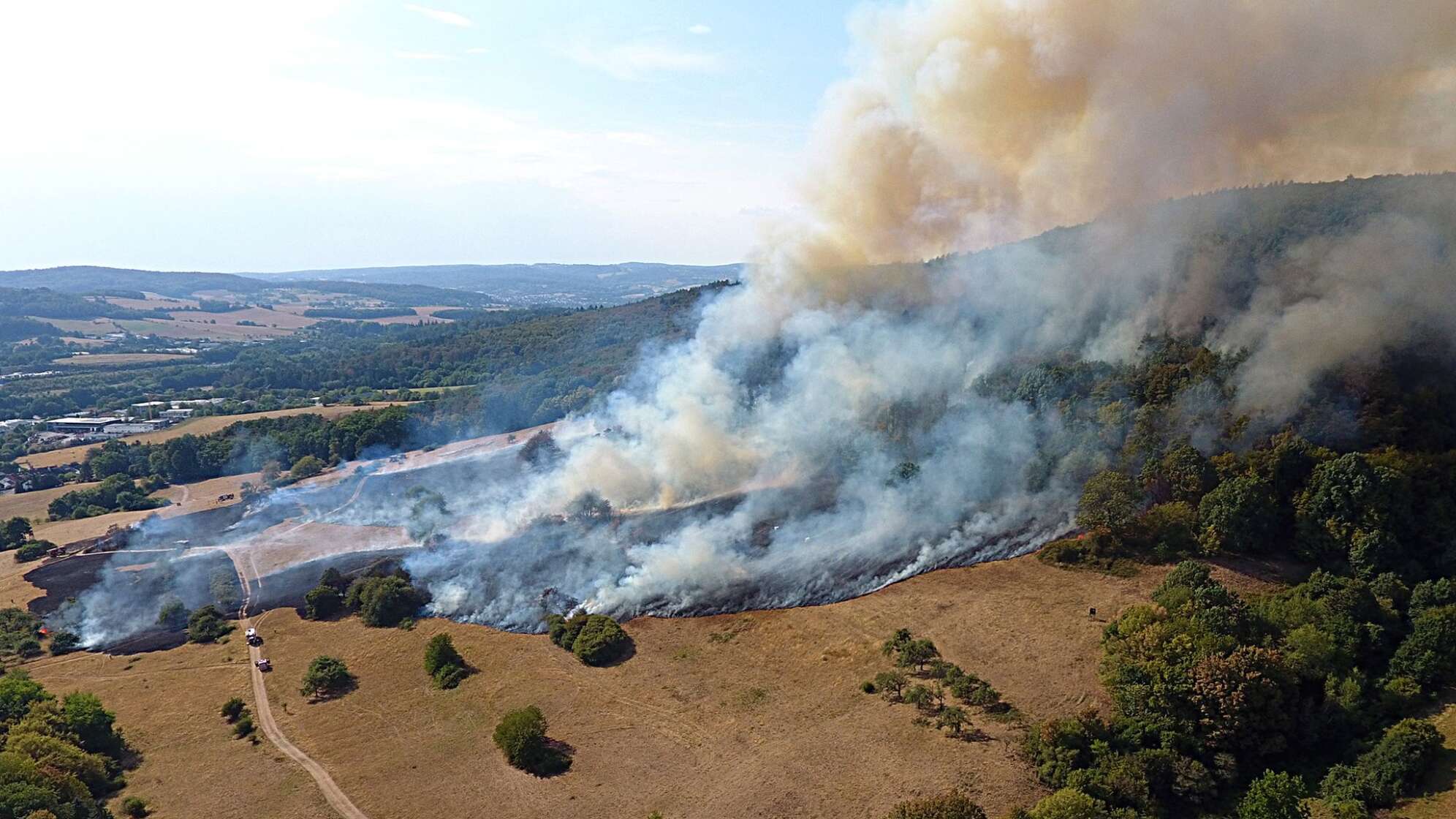 Waldgebiet von Brand in Waldaschaff betroffen