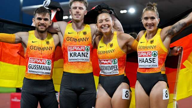 Bei EM-Premiere: Deutsche Mixed-Staffel sprintet zu Silber