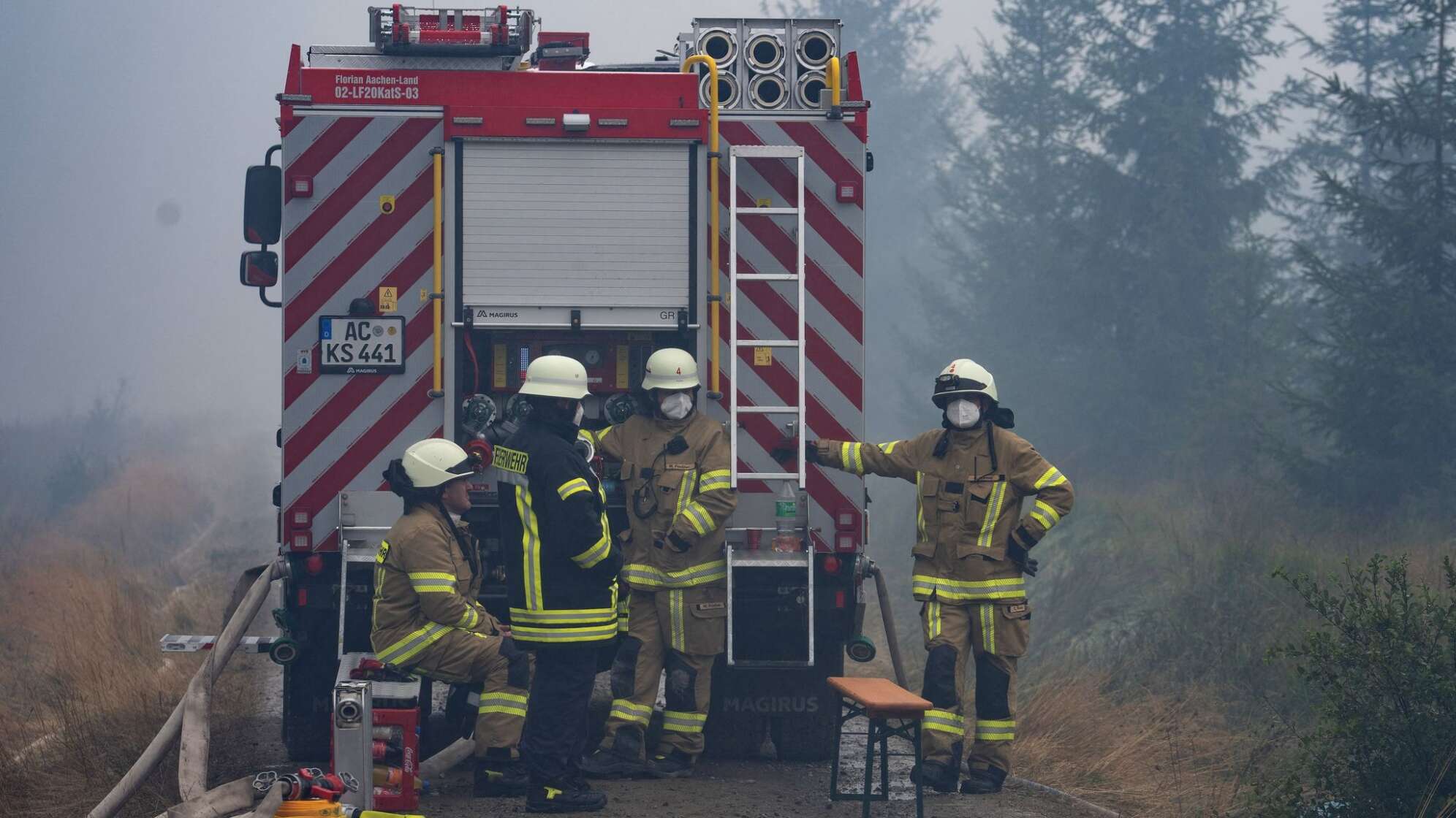 Waldbrand im Hohen Venn