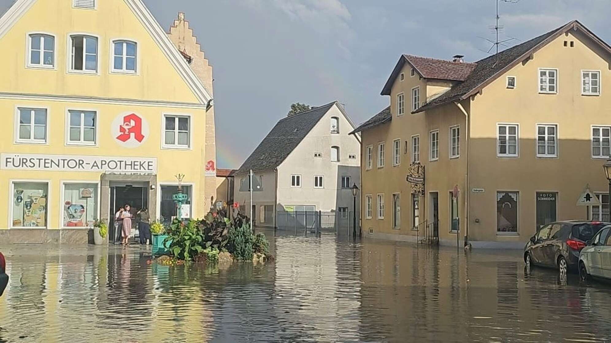 Überschwemmungen in Greding