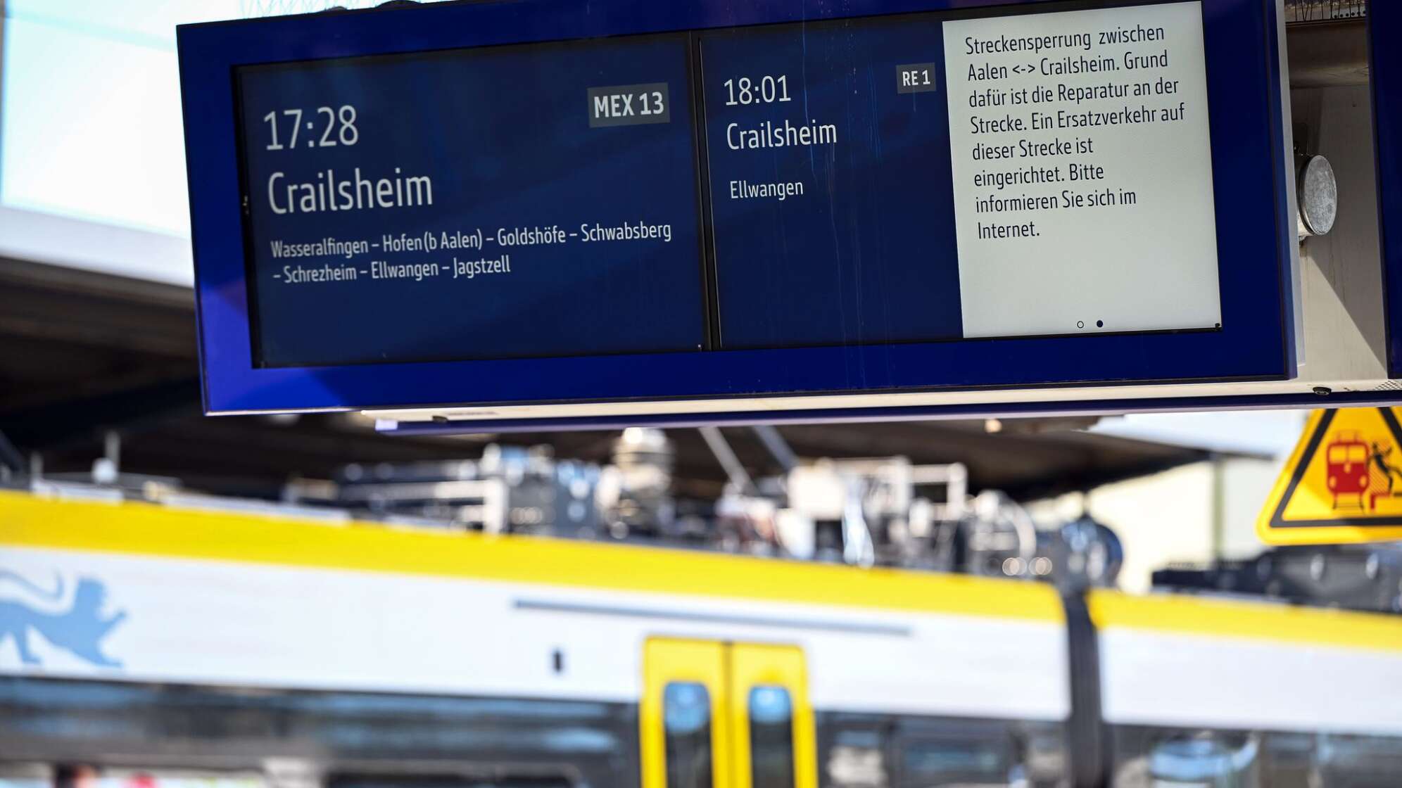 Hitzeschaden legt Bahnstrecke Crailsheim-Aalen lahm