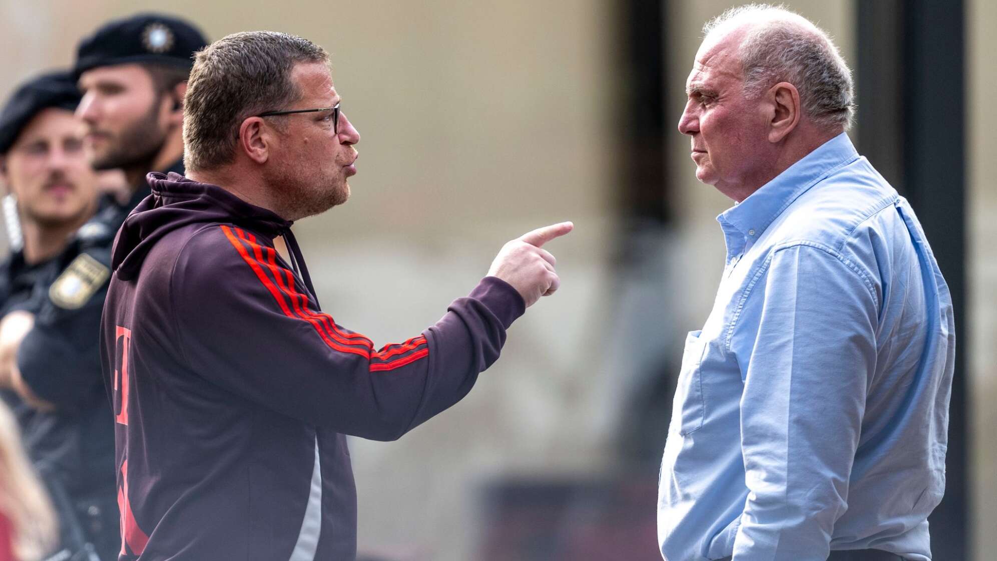 Max Eberl (l) und Uli Hoeneß