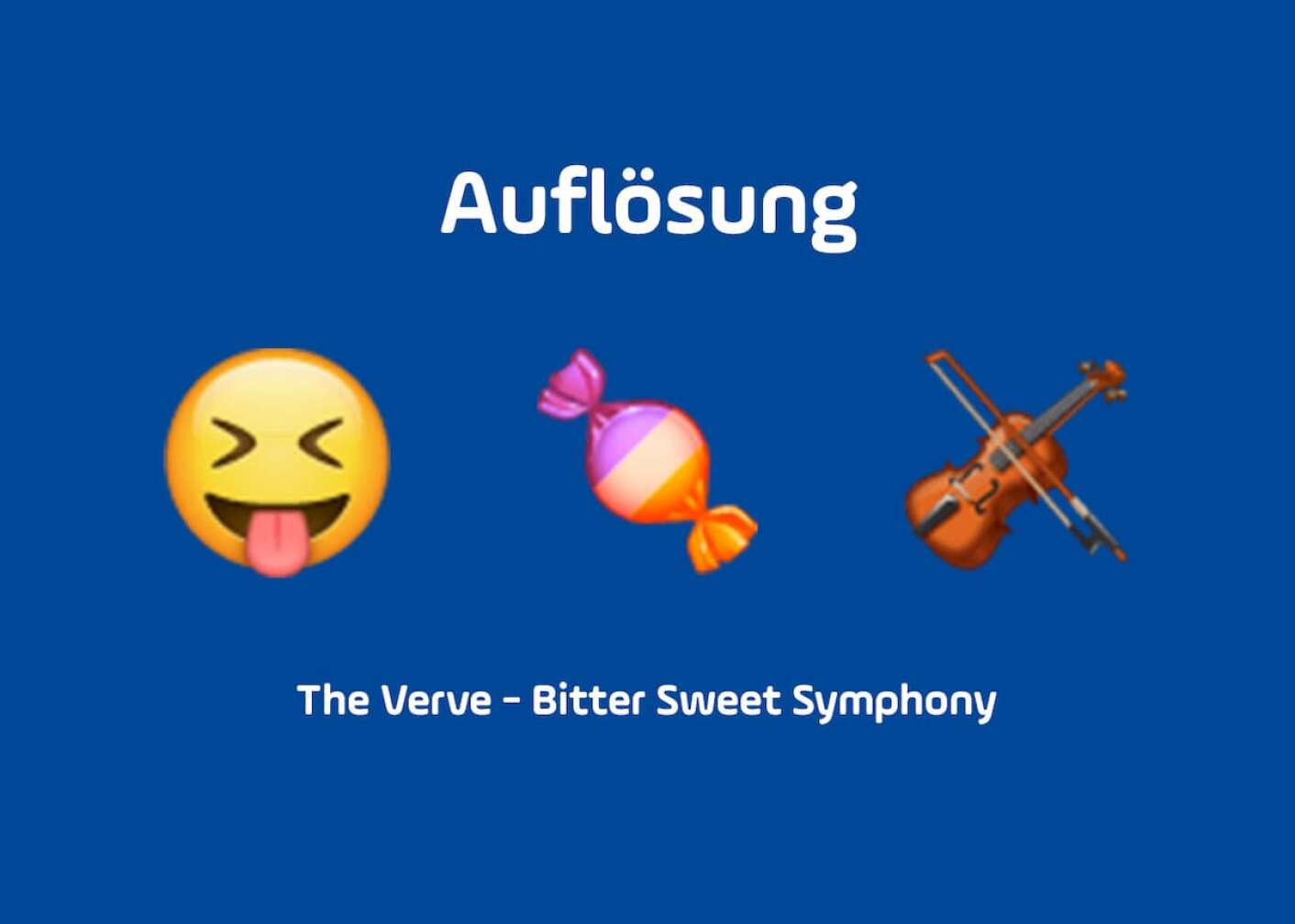 Emoji Bitter, Süßigkeit und Geige Auflösung