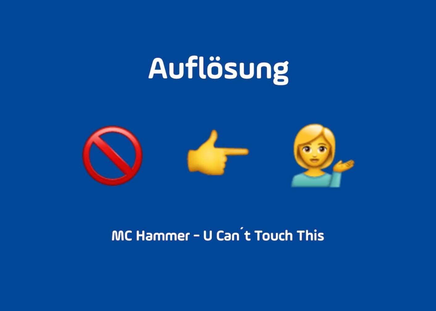 Emoji Verboten, Zeigefinger und Frau Auflösung