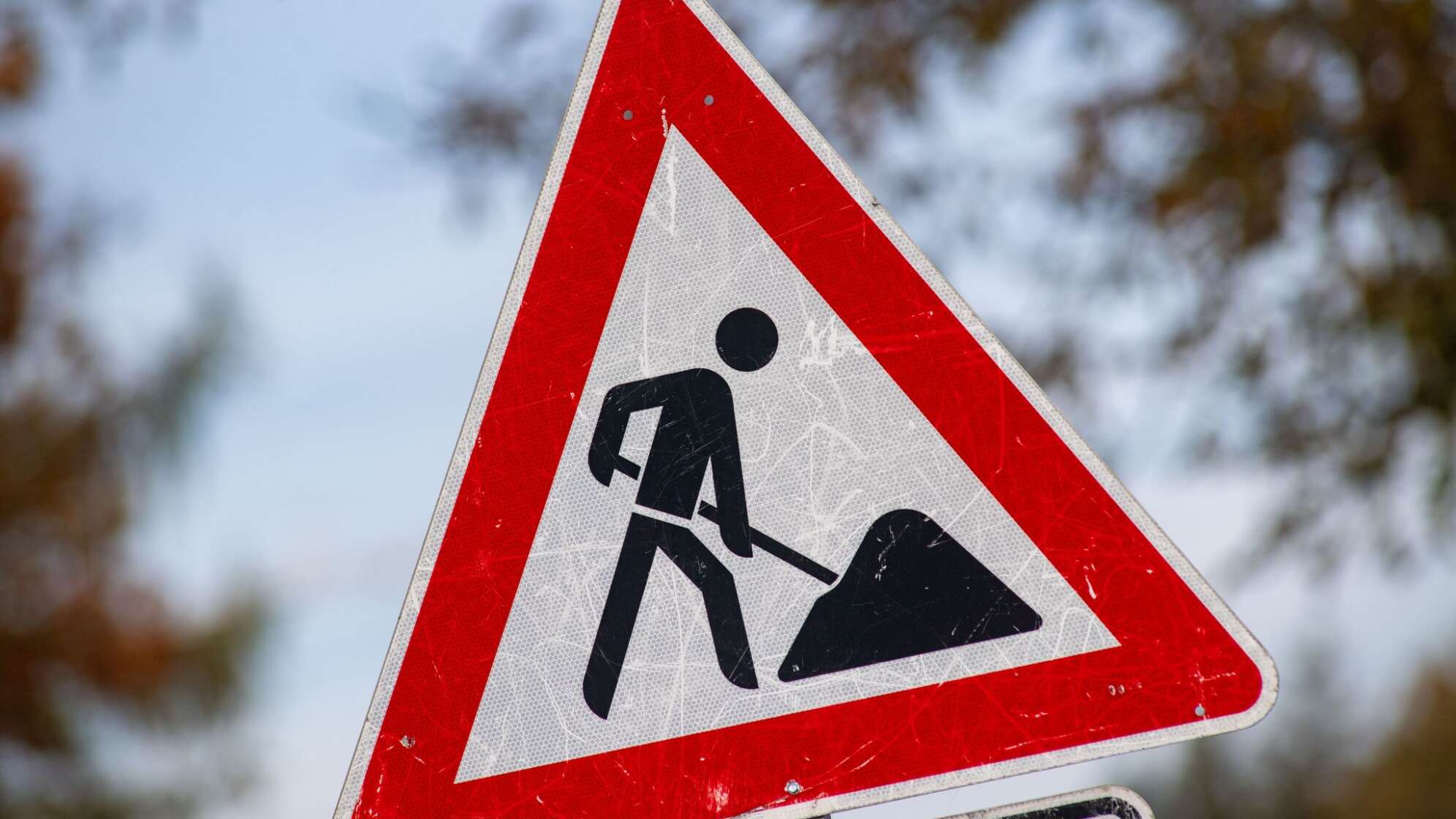 Baustellenschild