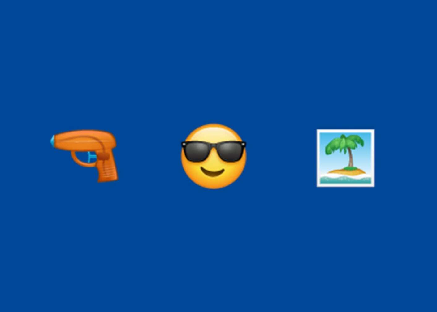 Emoji Pistole, Cool, Insel