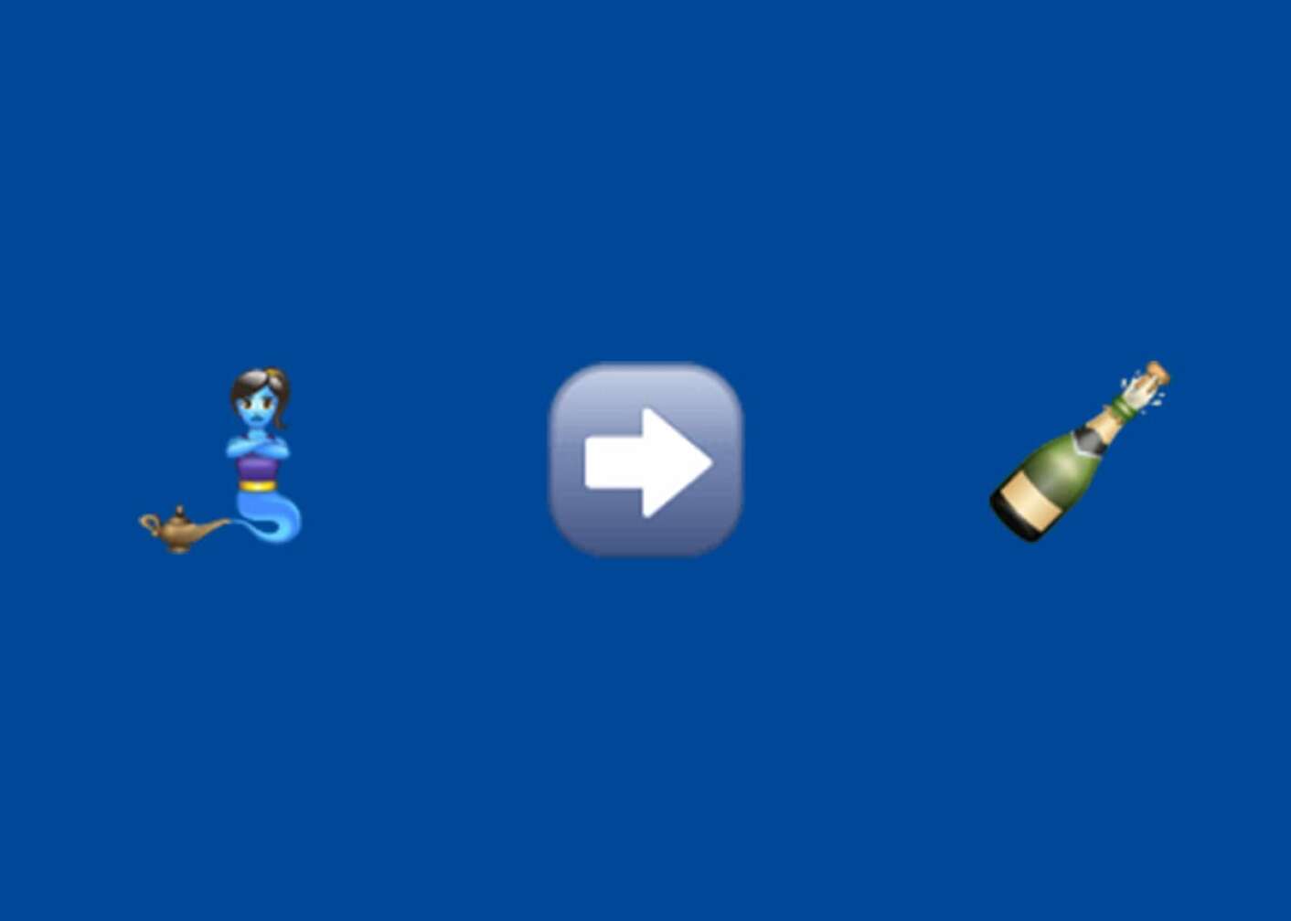 Emoji Geist, Pfeilzeichen, Flasche
