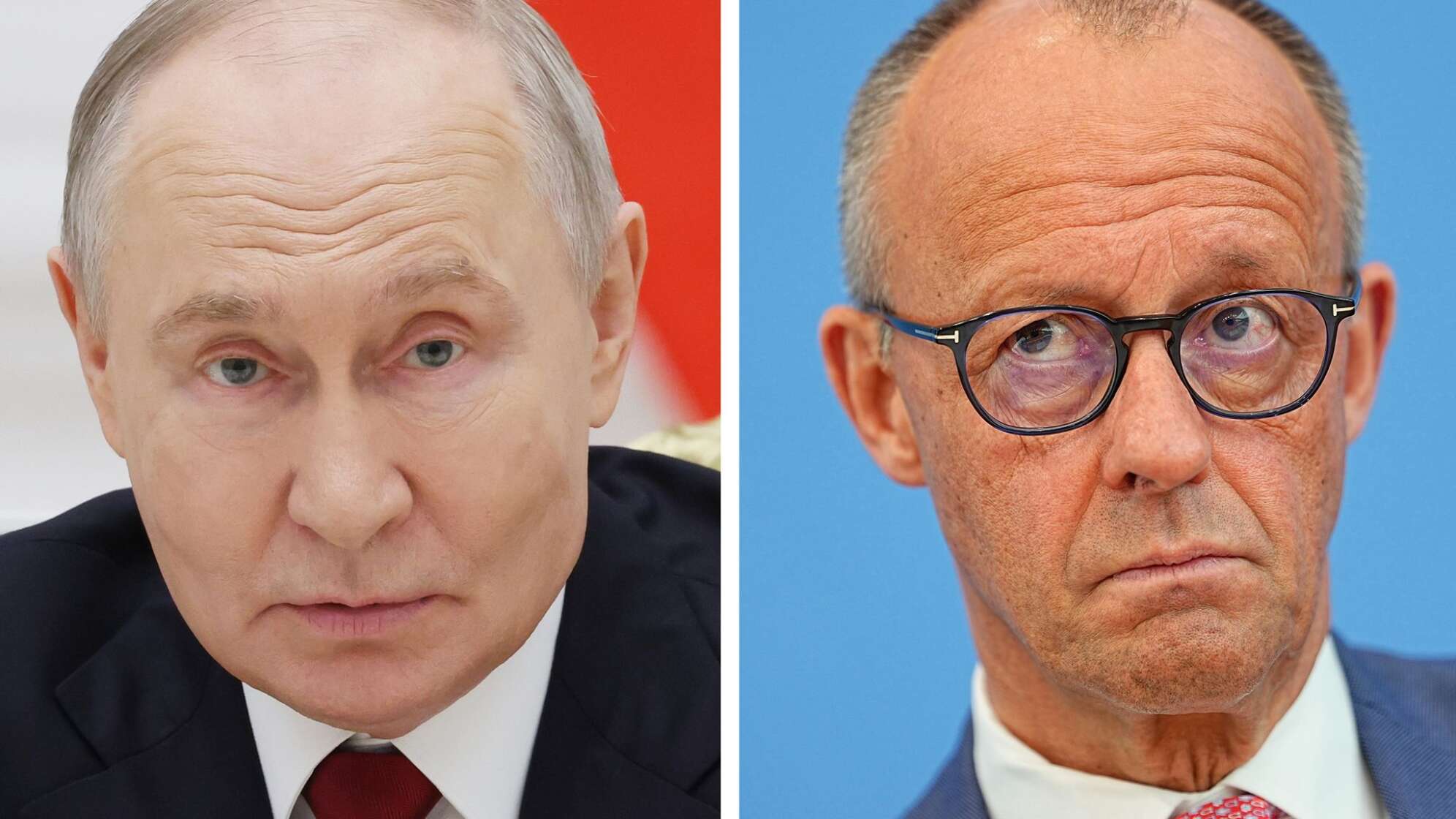 Russlands Präsident Putin und Bundeskanzler Merz