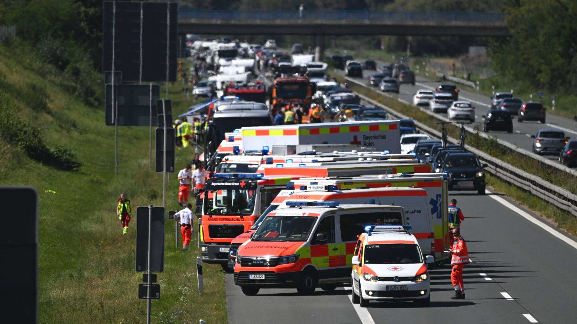Schwerer Unfall mit Reisebus auf der A3