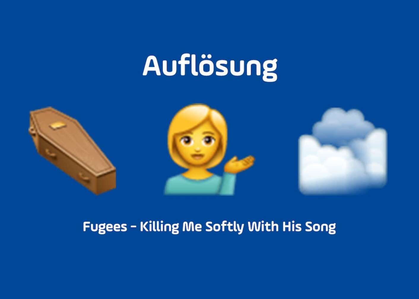 Emoji Sarg, Frau, Himmel  Auflösung