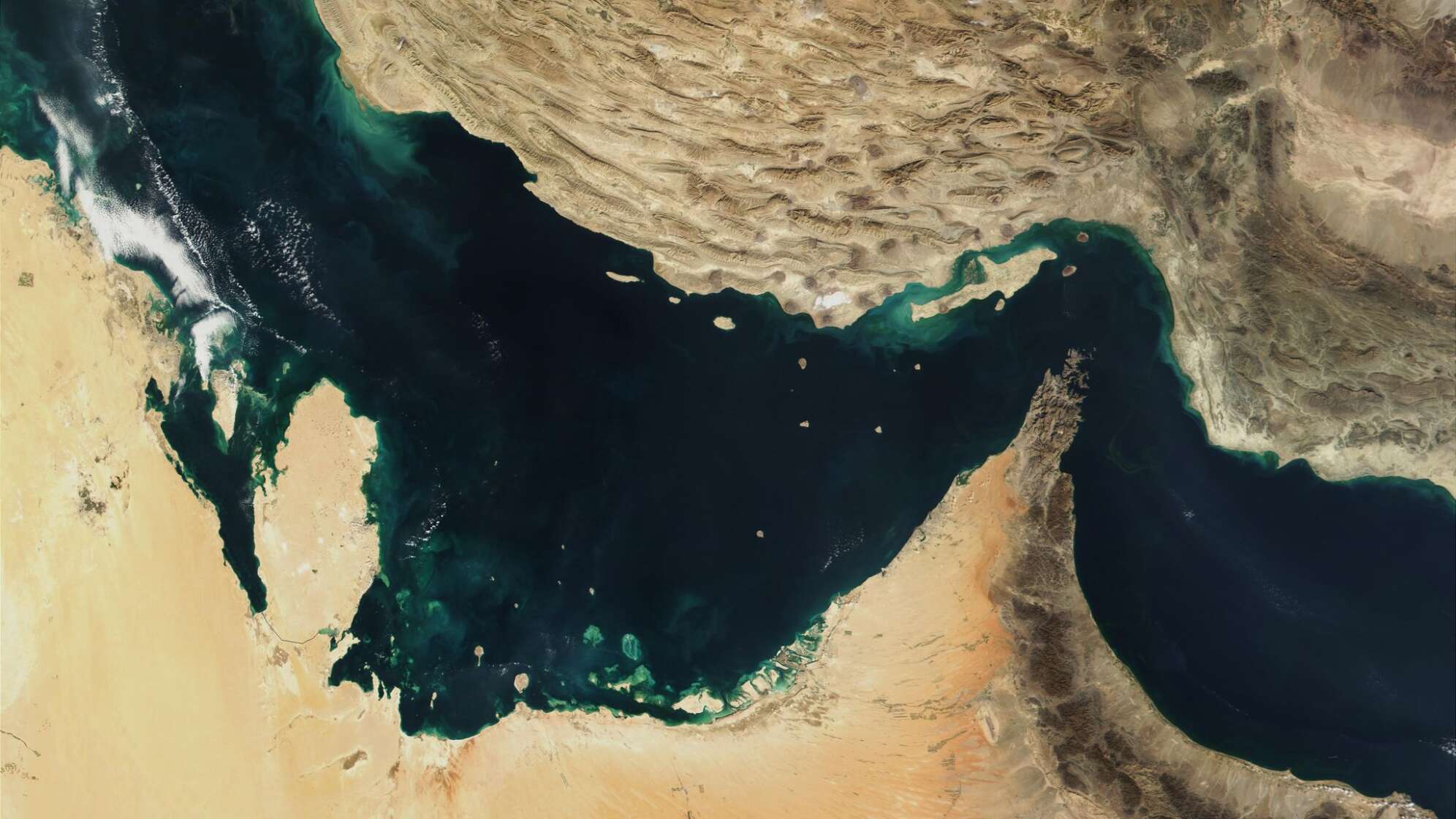 Satellitenaufnahme des Persischen Golfs