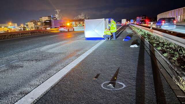 Fußgänger verunglückt tödlich auf Autobahn Richtung Airport