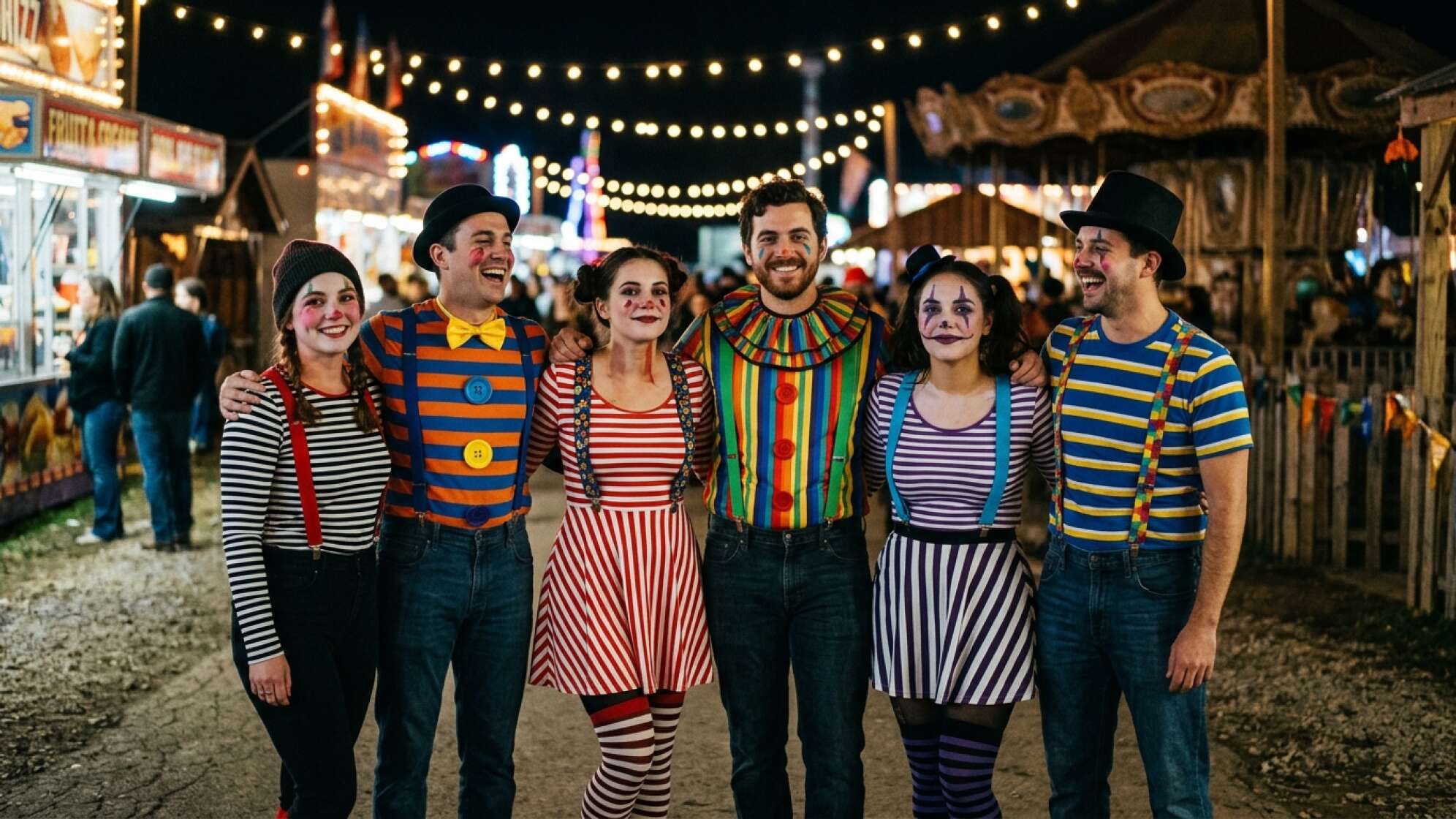 Bild ist KI-generiert und zeigt den Halloween-Kostümtrend "FunHaus"