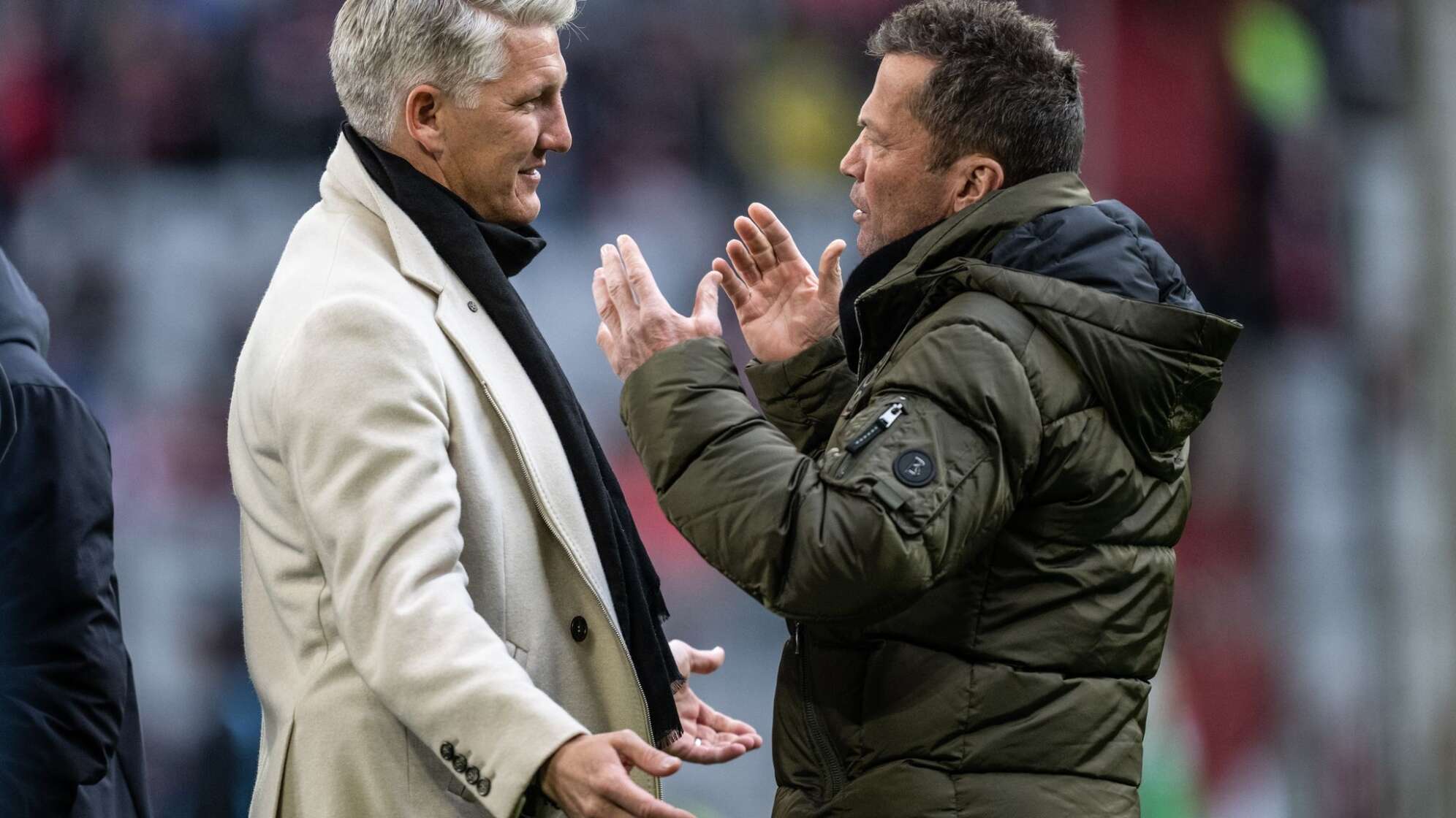 Bastian Schweinsteiger und Lothar Matthäus