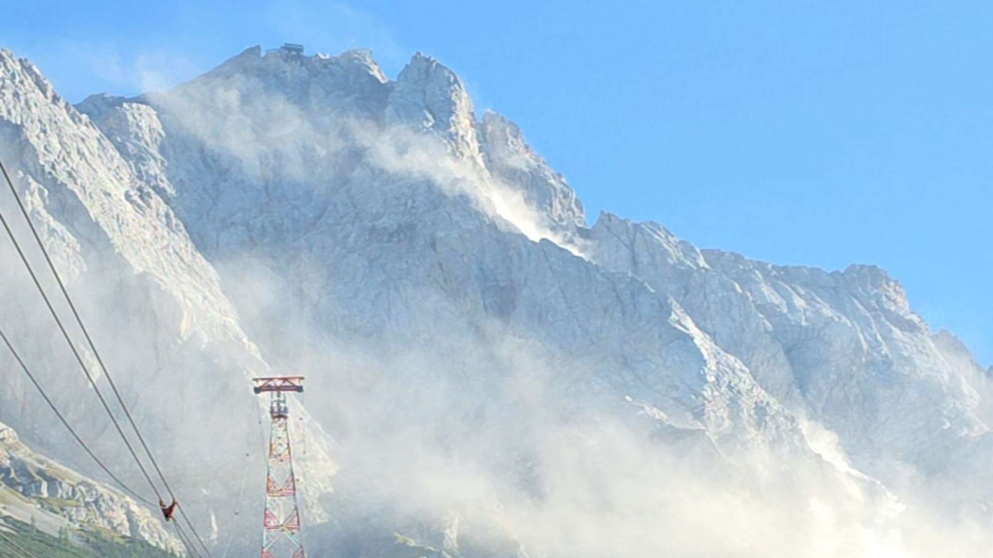 Großer Felssturz an der Zugspitze