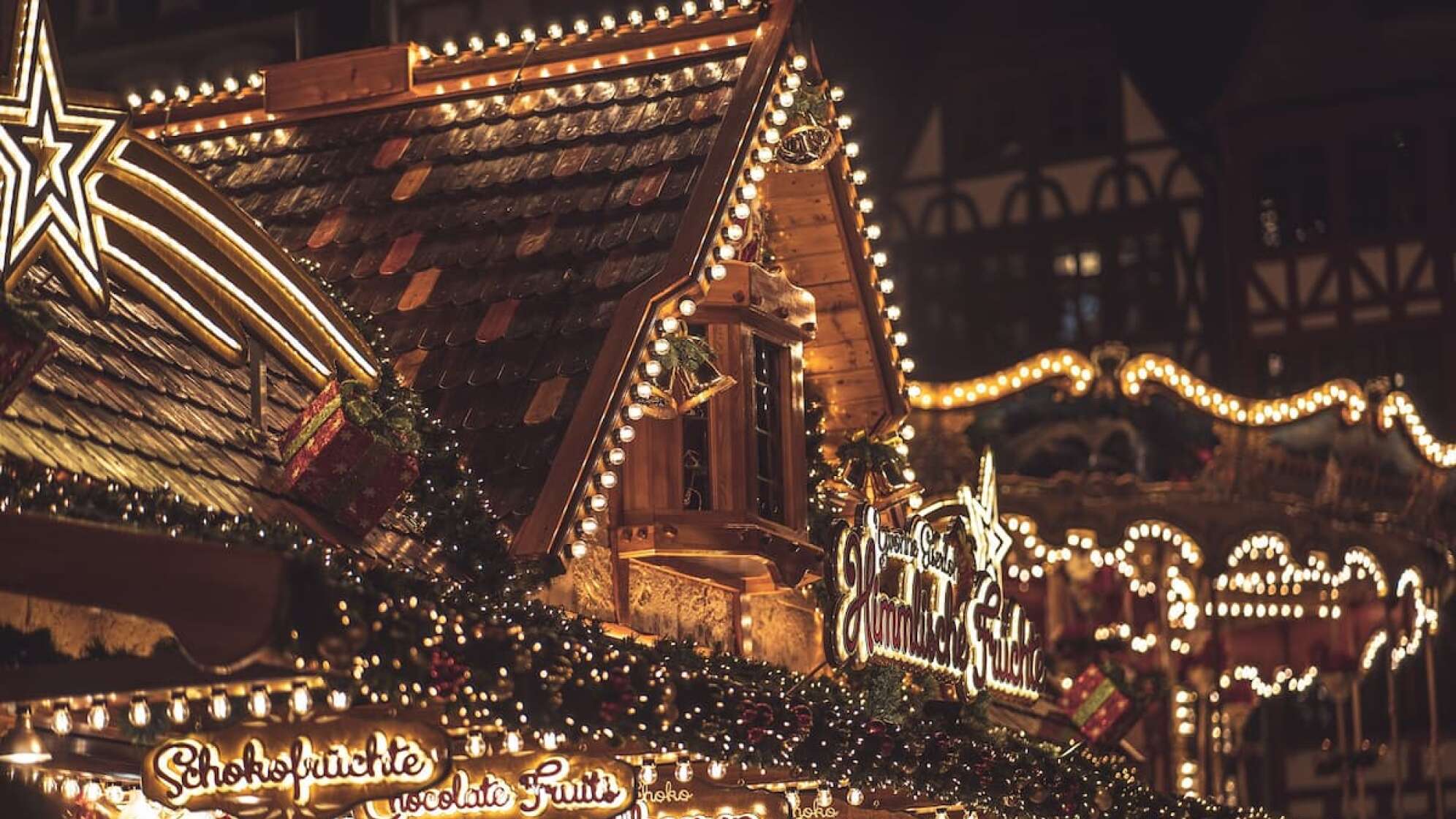 Stand auf einem Weihnachtsmarkt