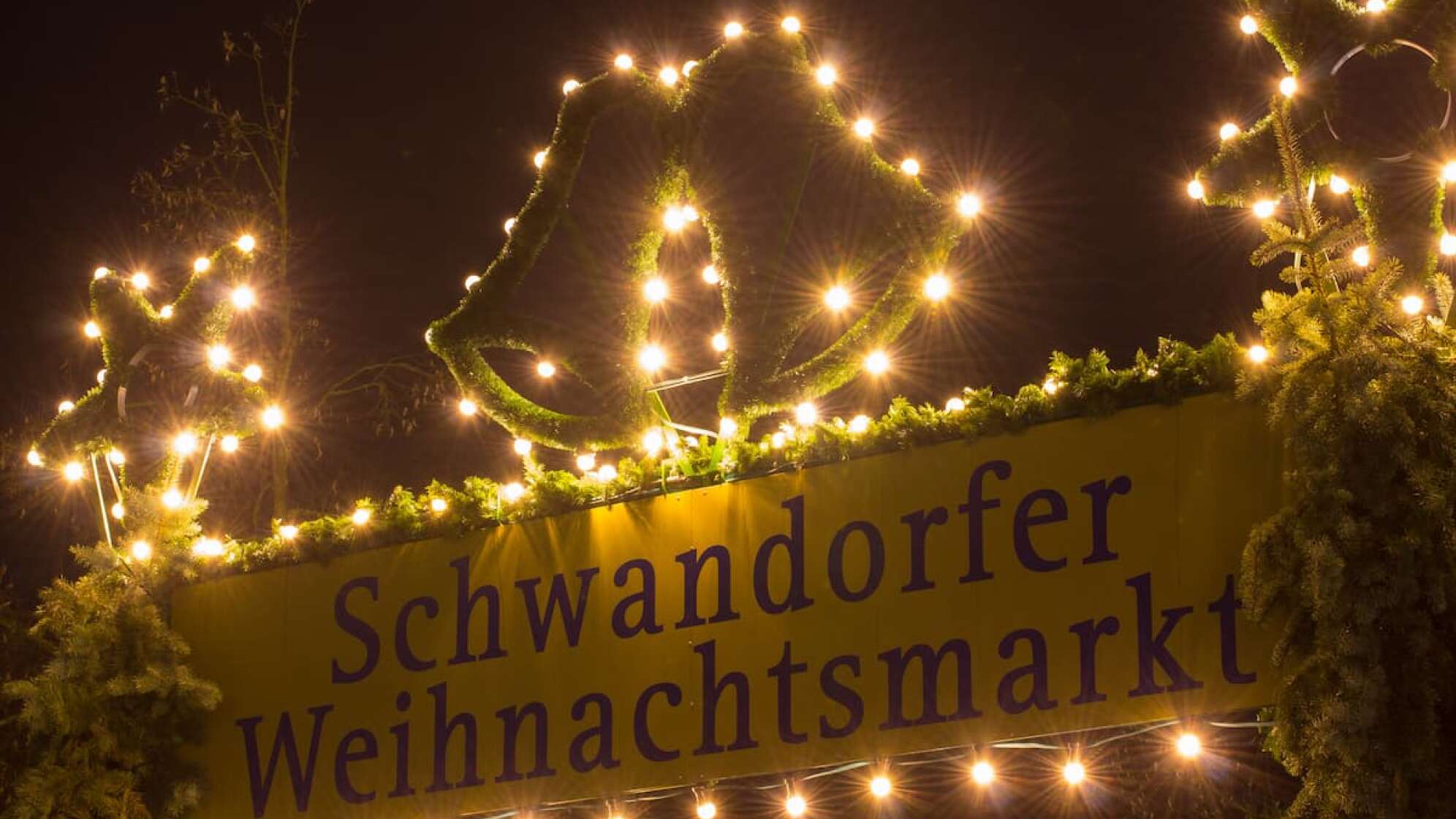 Schild vom Weihnachtsmarkt in Schwandorf