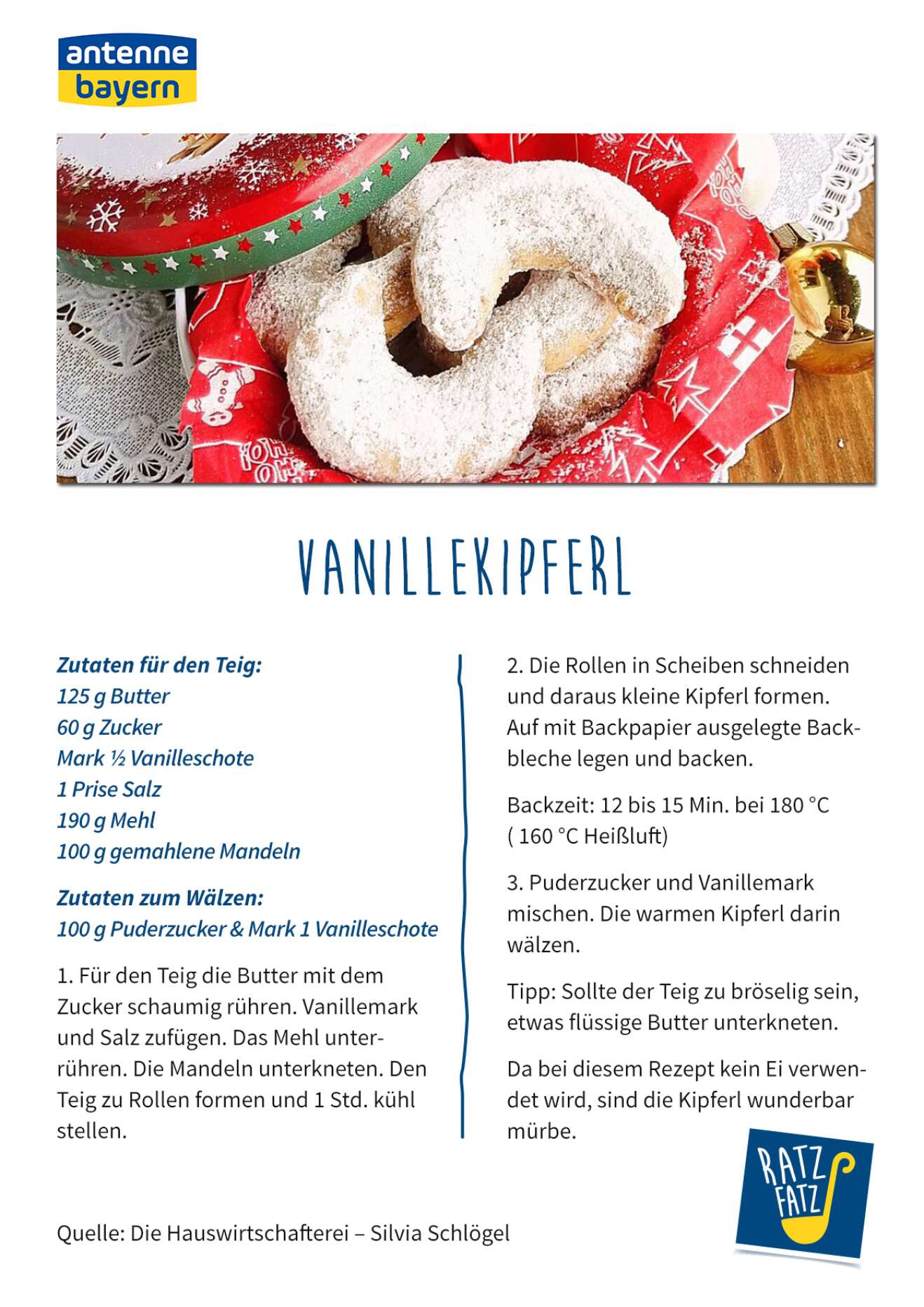 Vanillekipferl-Rezept