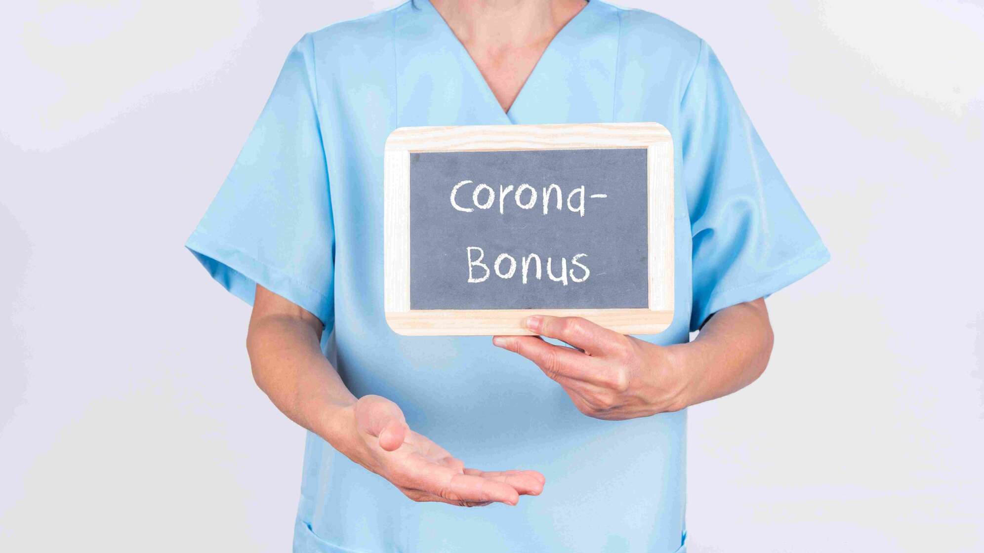 Corona Bonus Schild