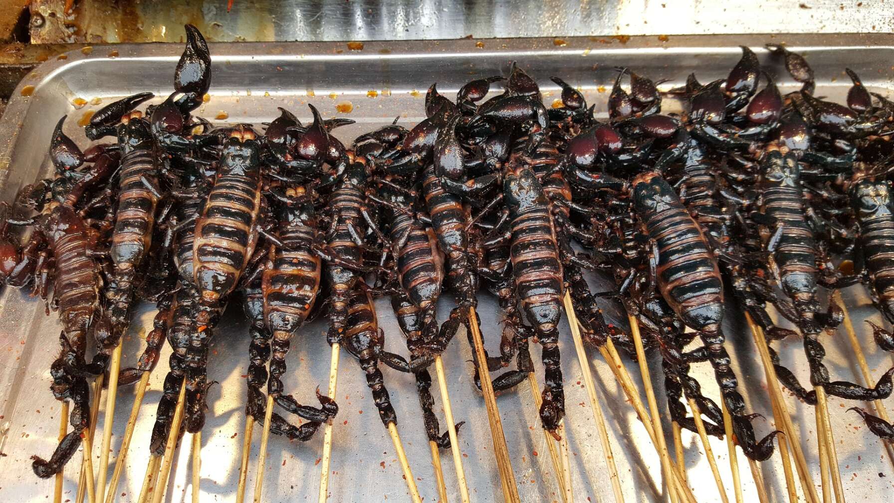Frittierte Skorpione