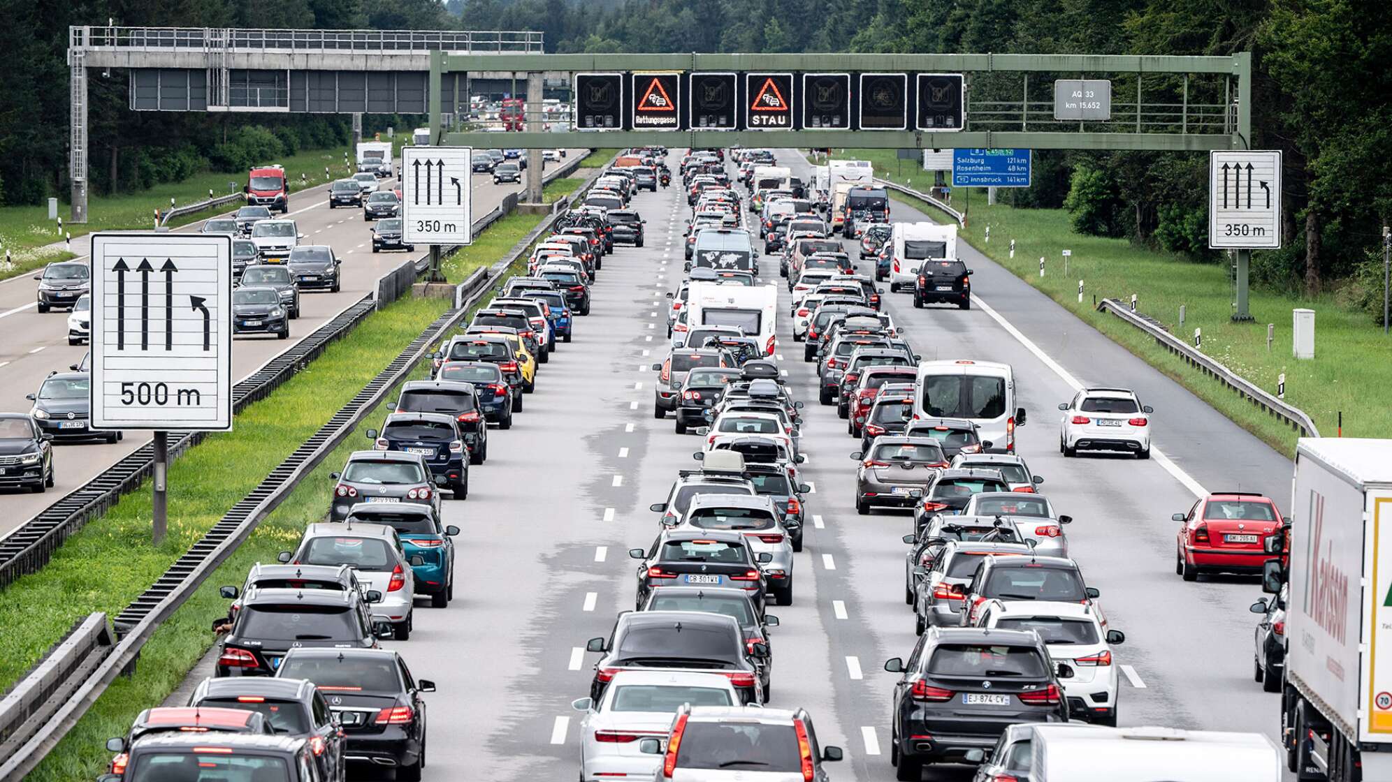 Stau Autobahn Ferien