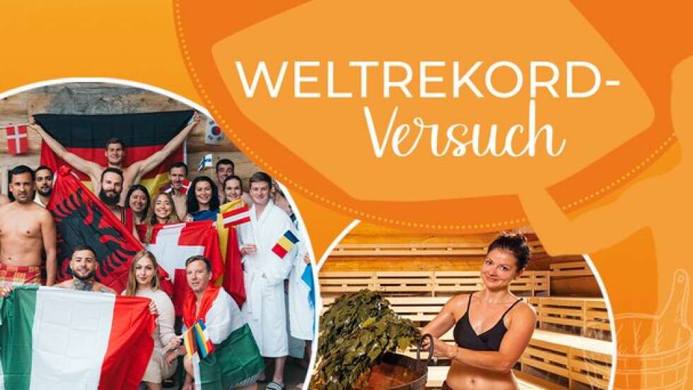 Sauna-Weltrekordversuch in der Therme Erding