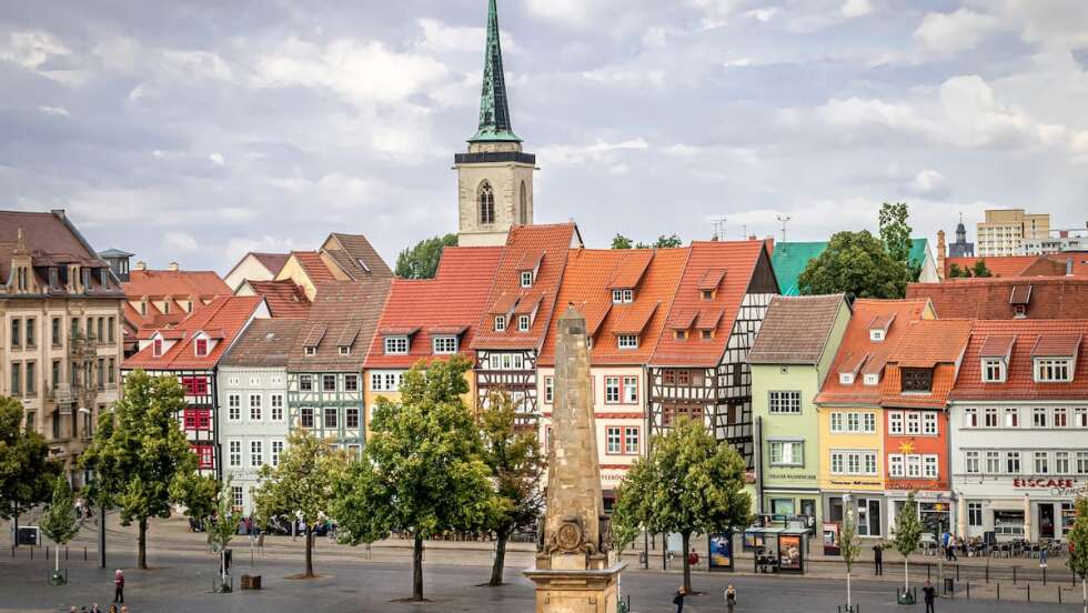 Erfurt Luftaufnahme Stadt
