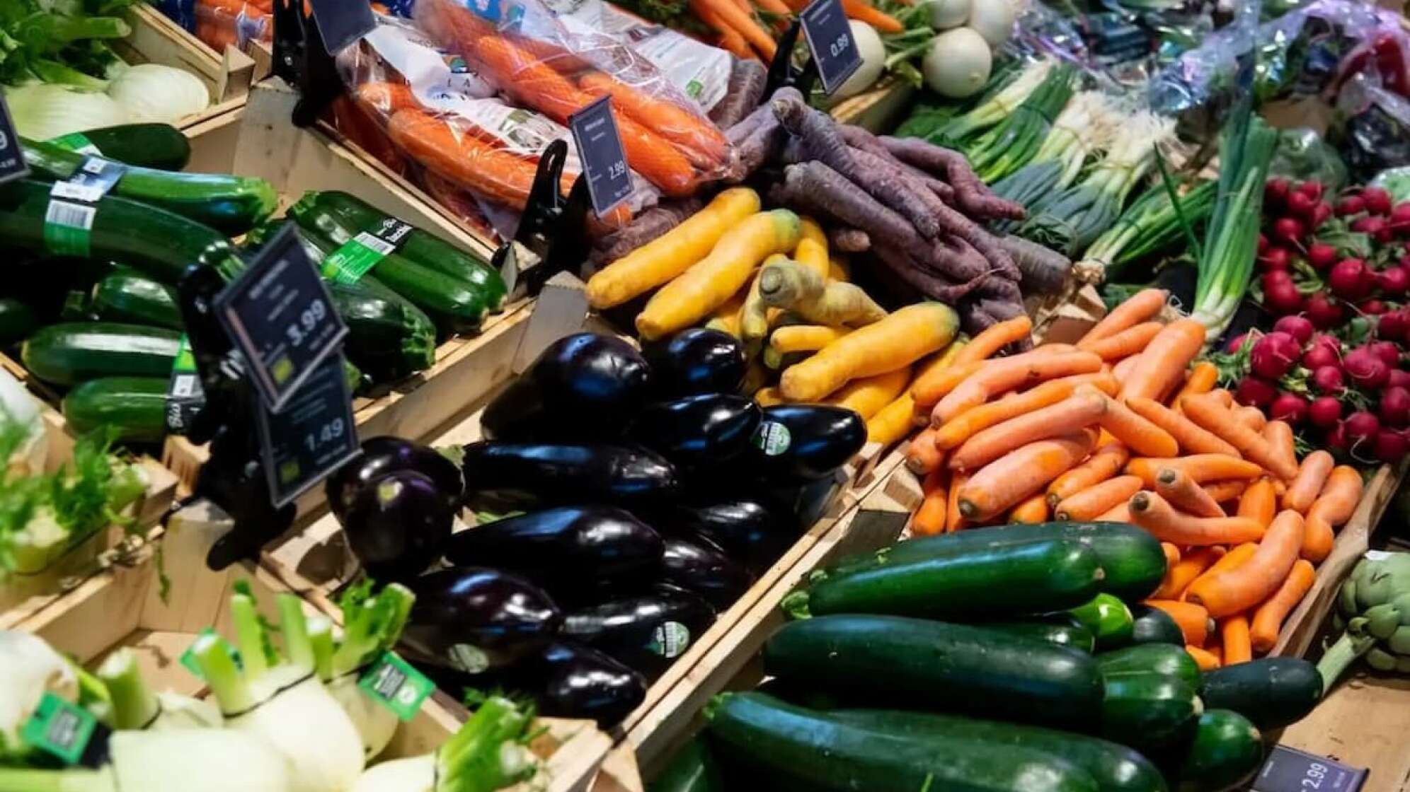 Gemüse im Supermarkt