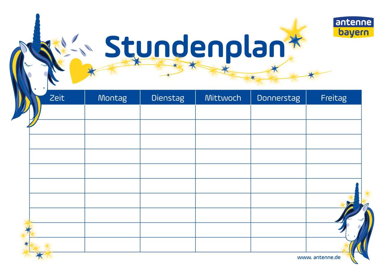 Stundenplan Einhorn