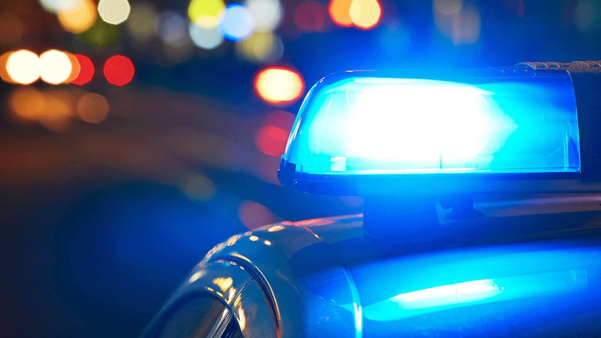 Polizei mit Blaulicht