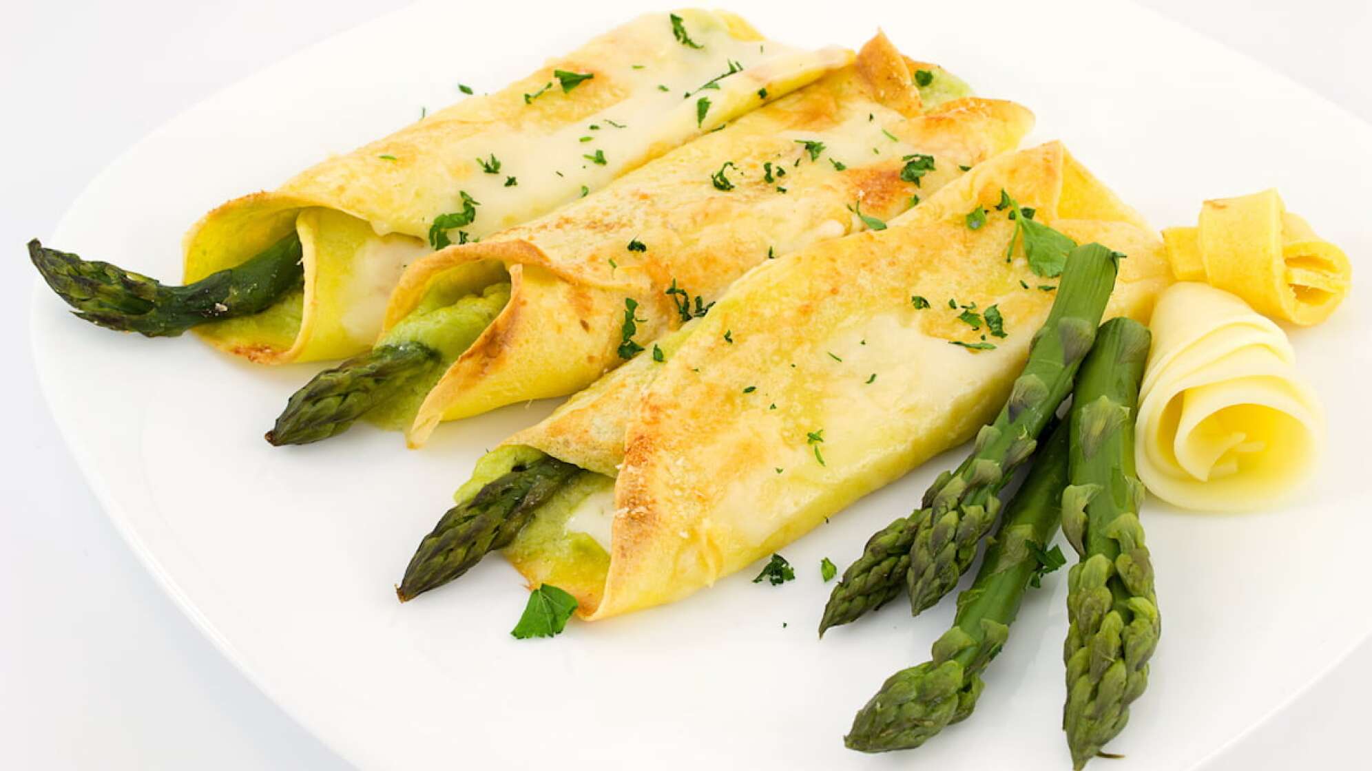 Crepes mit Spargel