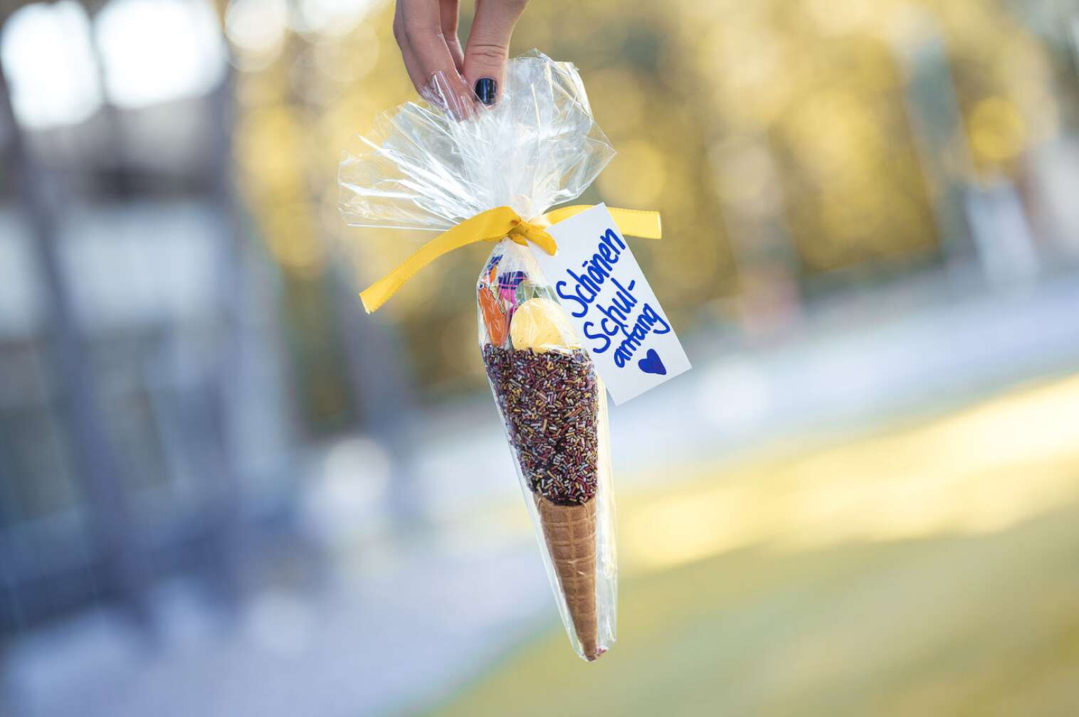 Schultüte aus der Eiswaffel