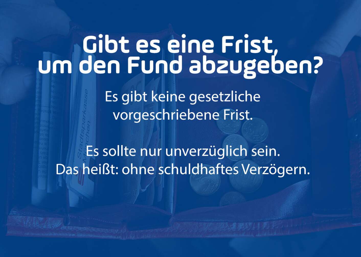 Frist zur Abgabe von Fundsachen