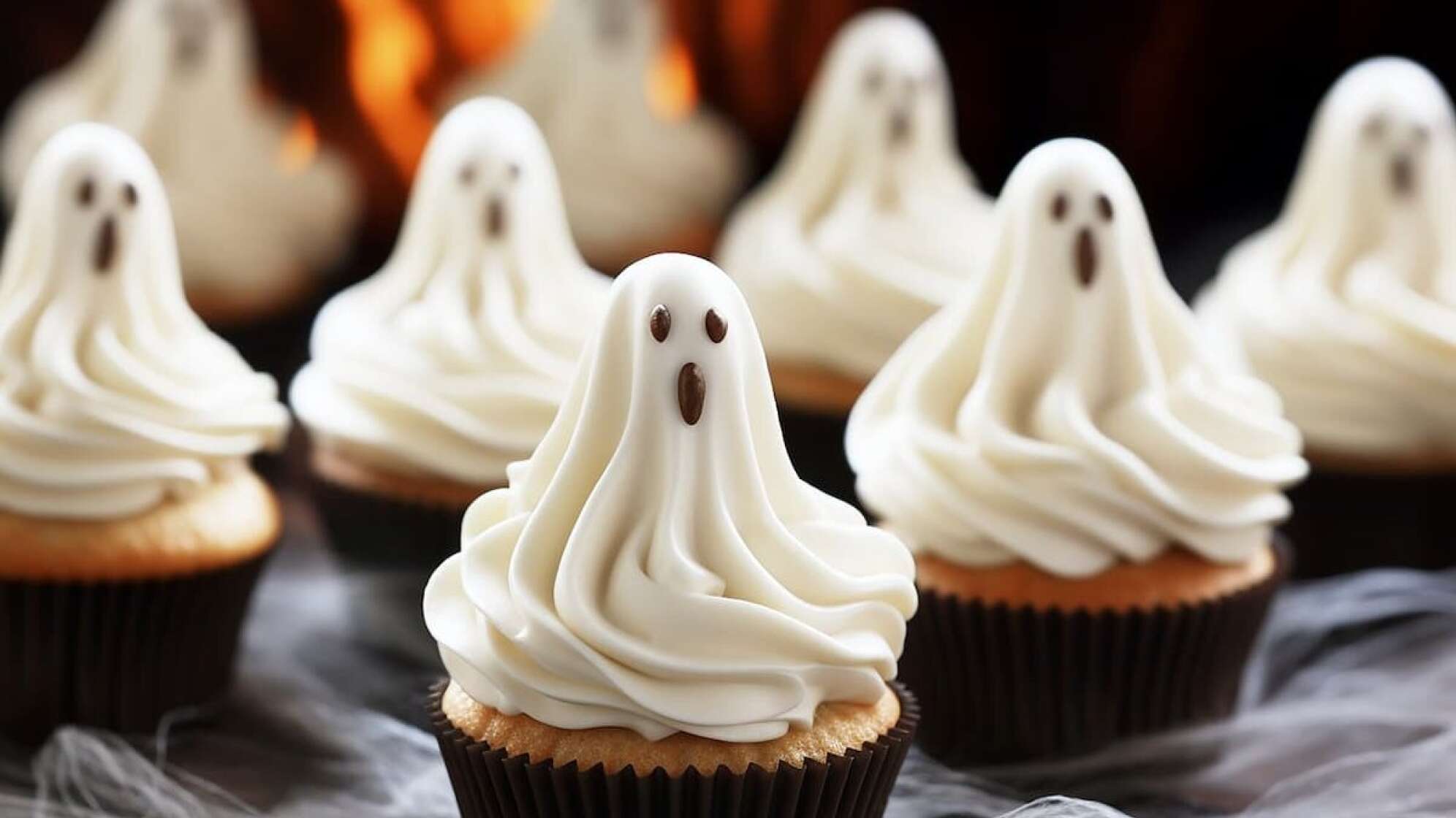 Halloween Muffins als Geister