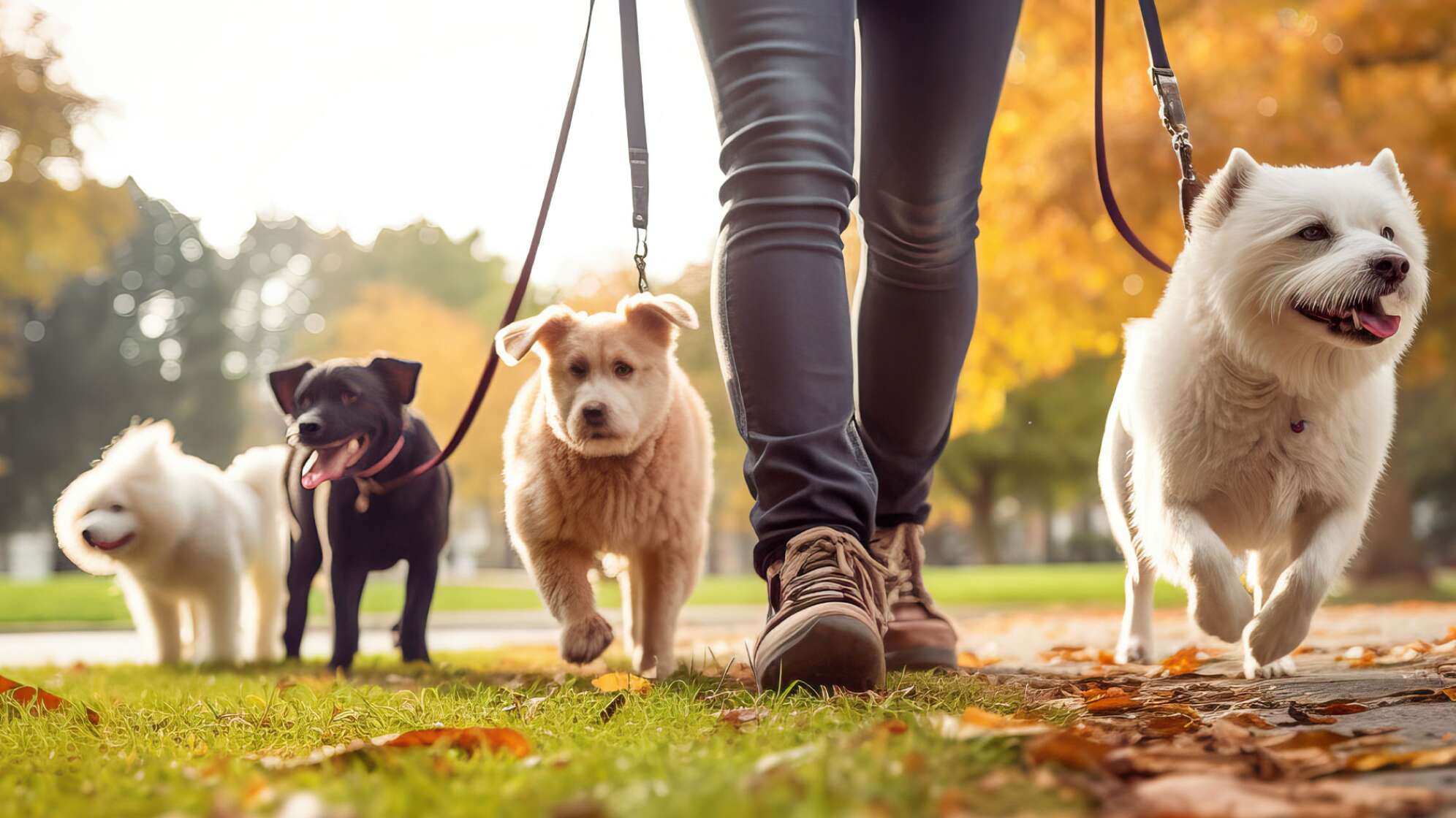 Hunde gehen Gassi