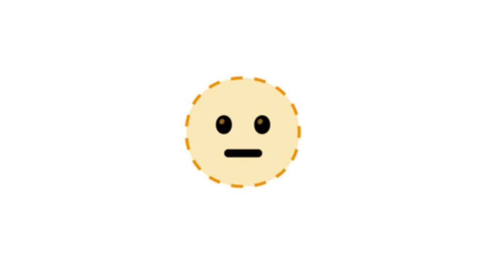 Emoji aus gestrichelter Linie