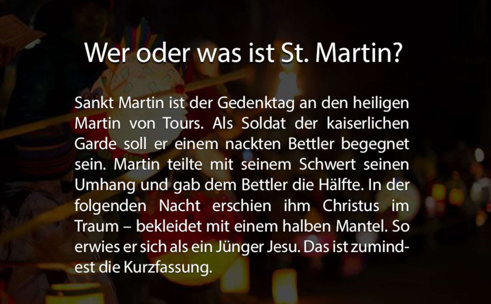 Wer ist St.Martin