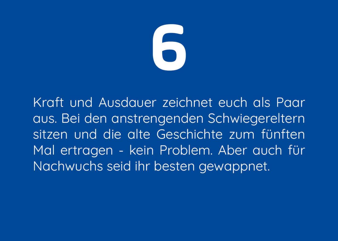 Hochzeitszahl 6