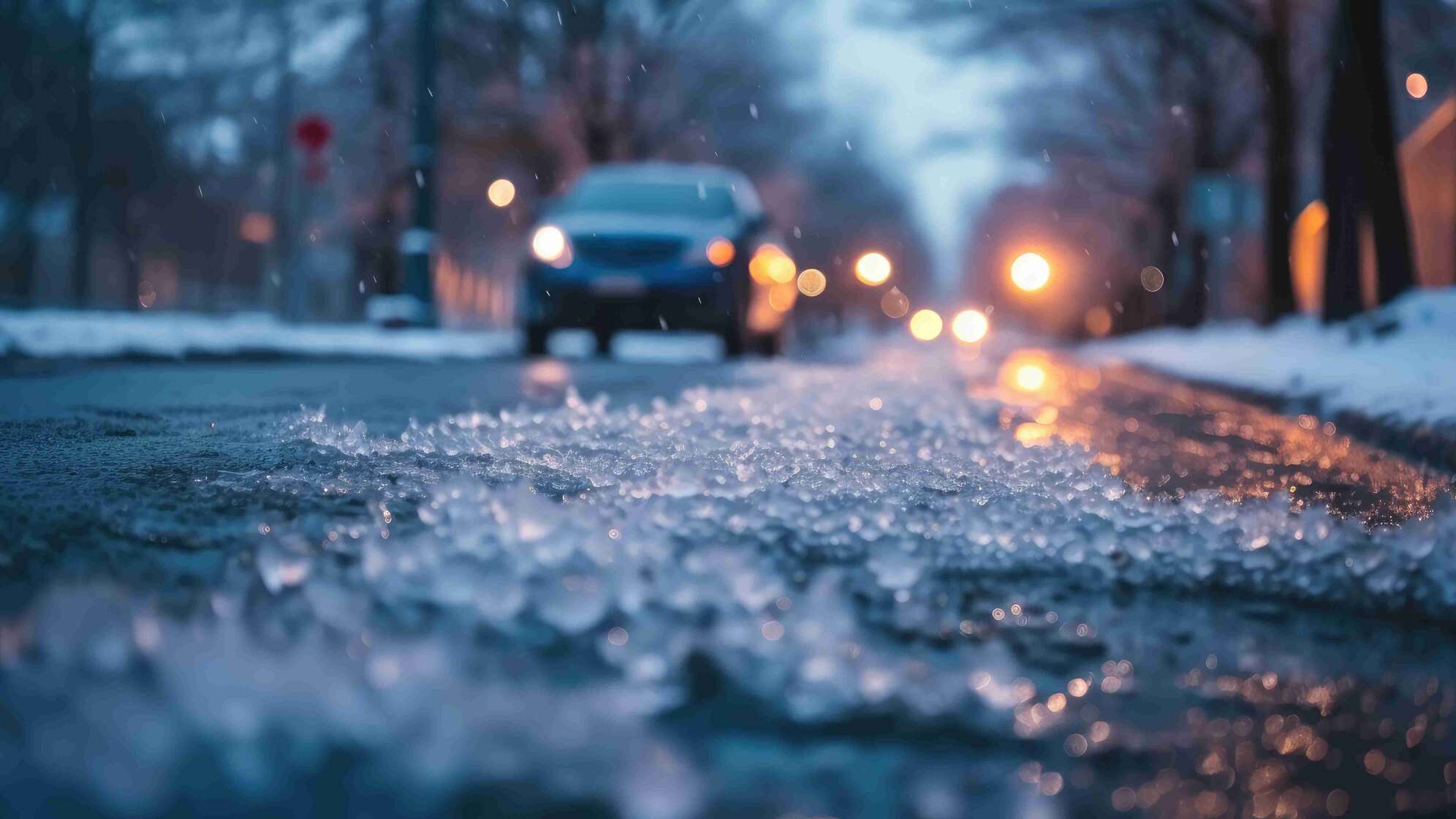 Frost auf der Straße