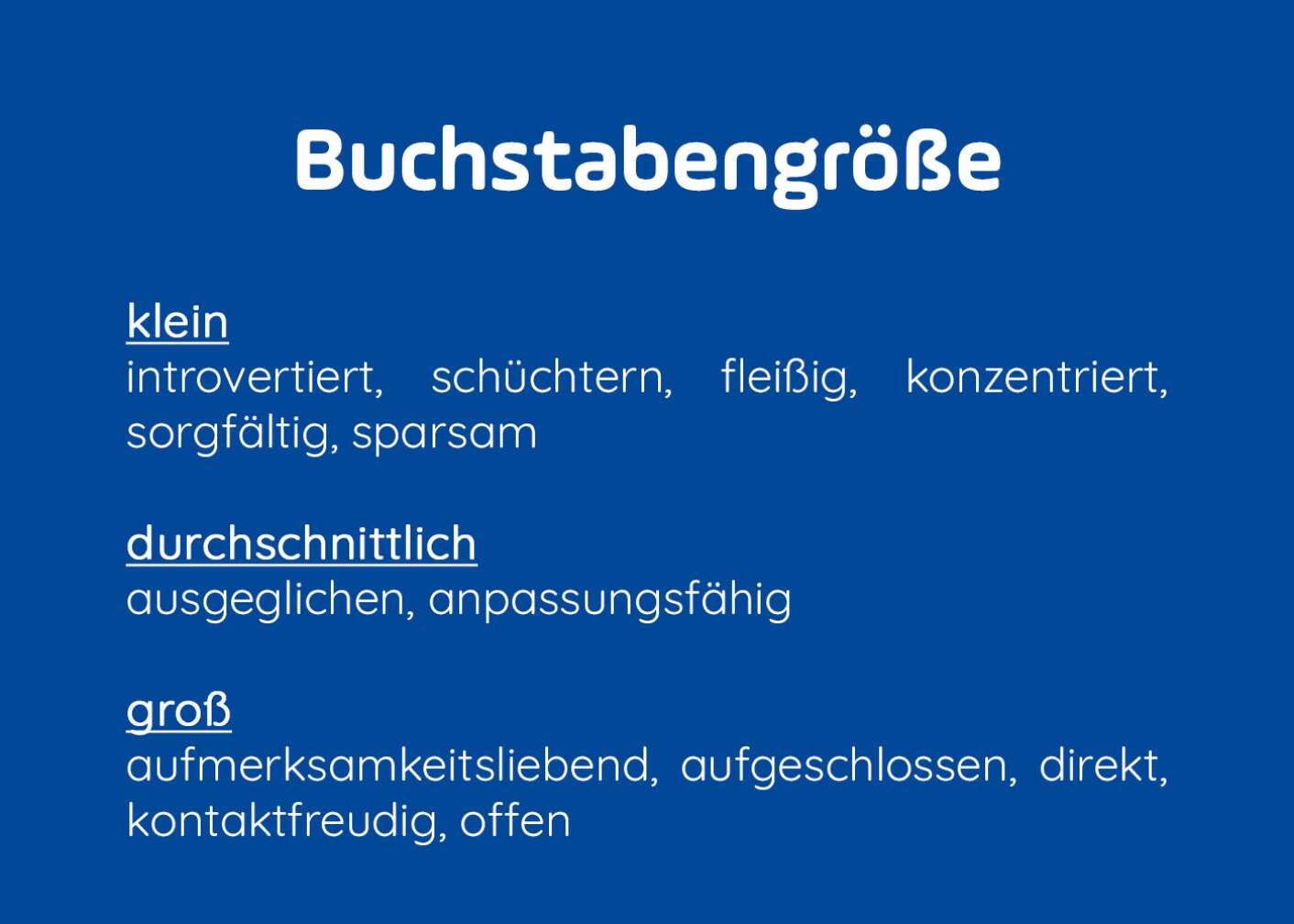 Buchstabengröße Text