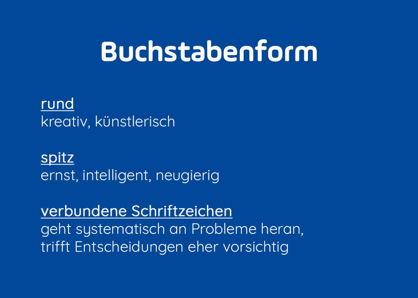 Buchstabenform Text