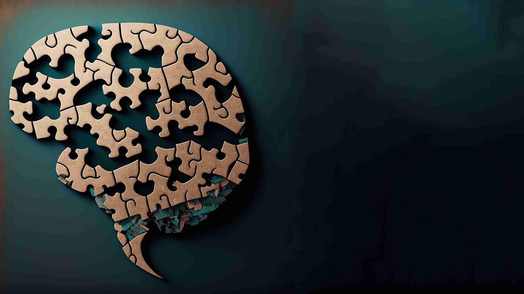 Gehirn aus Puzzleteilen