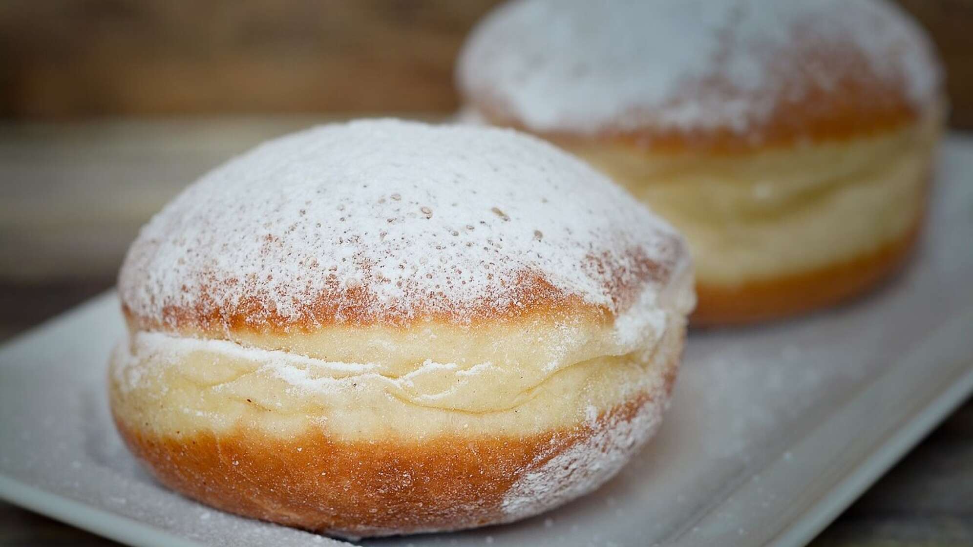 Nahaufnahme von einem Krapfen