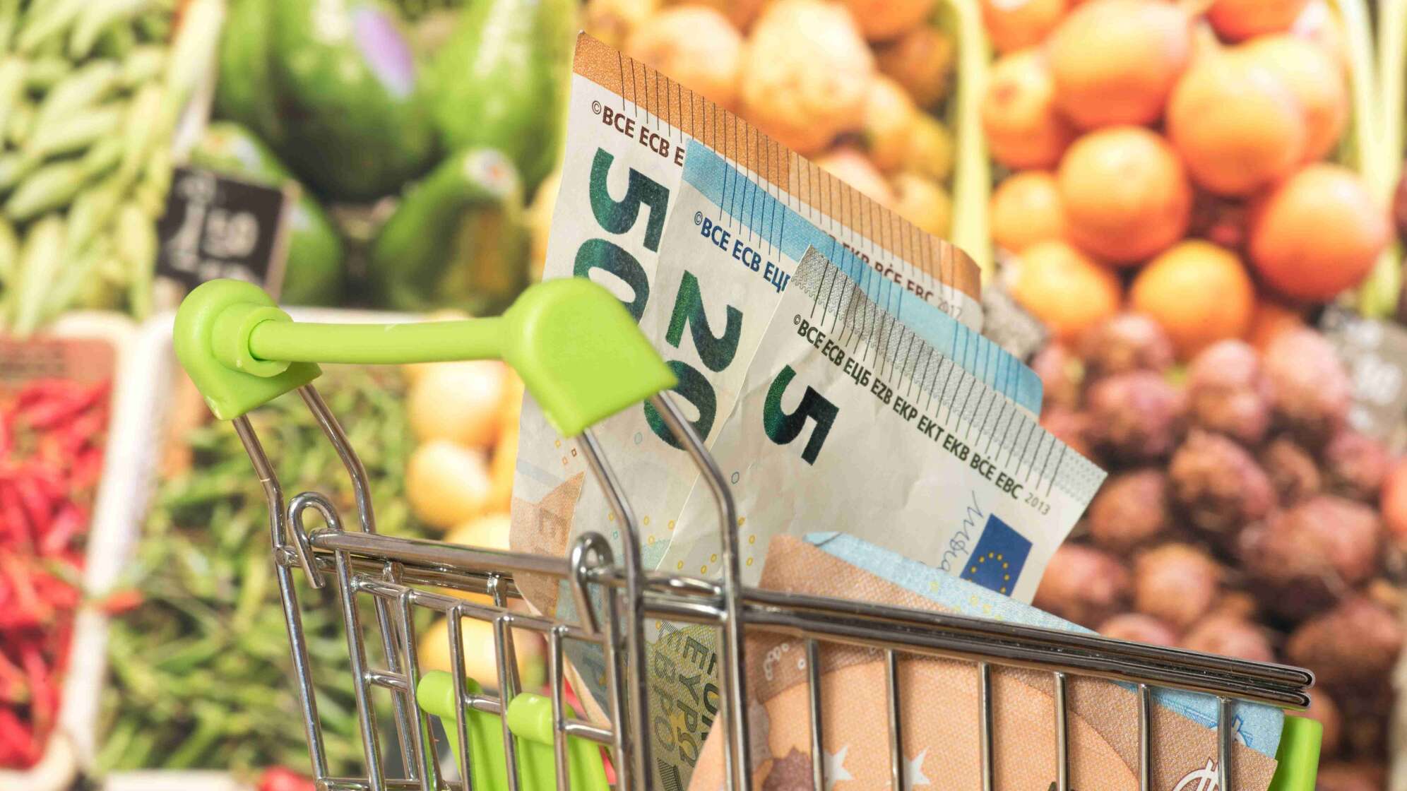 Geld Einkaufswagen