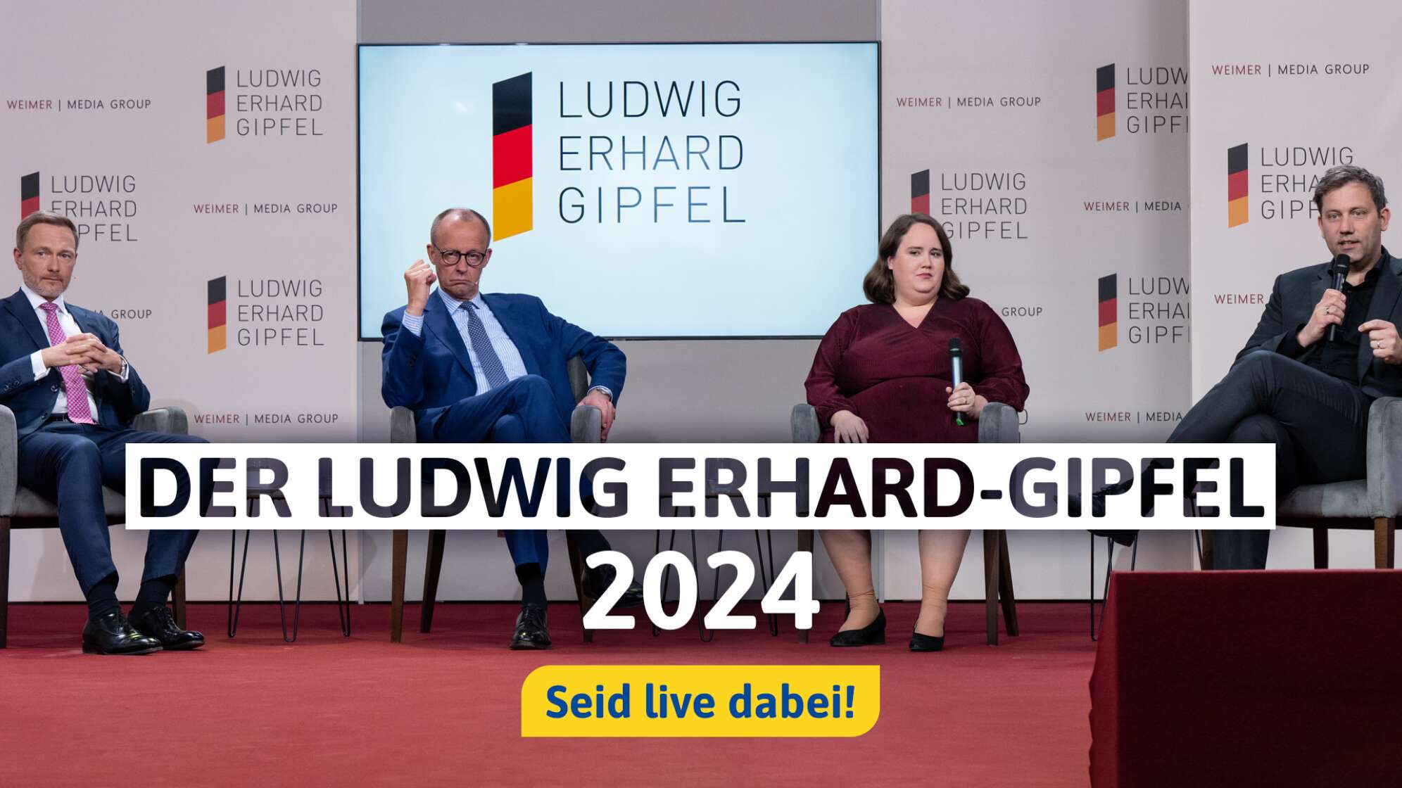 Ludwig-Erhard-Gipfel 2024: TV-Arena der Parteichefs