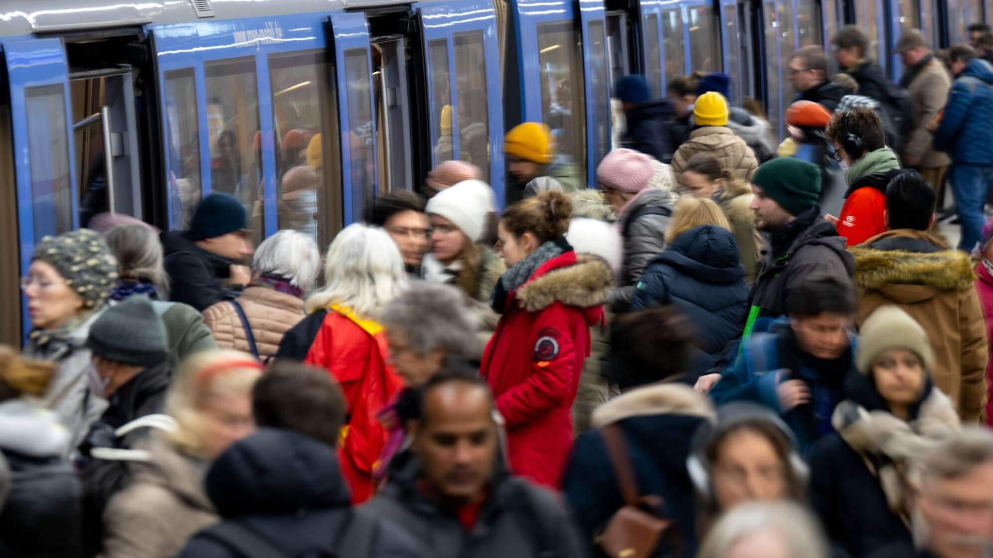 Gedränge in der Münchner U-Bahn