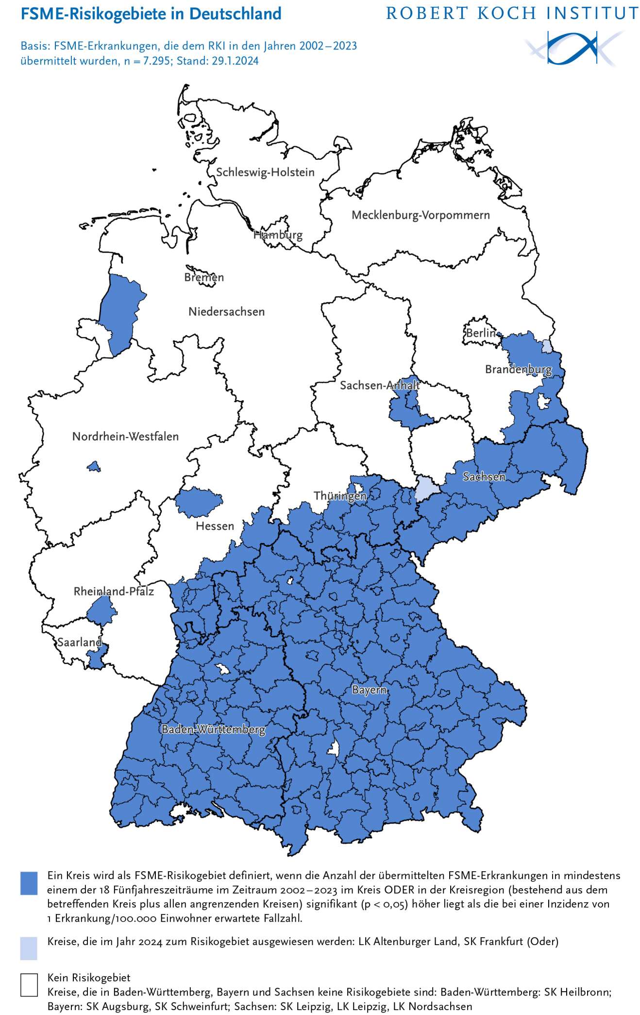 FSME Risikogebiete in Bayern