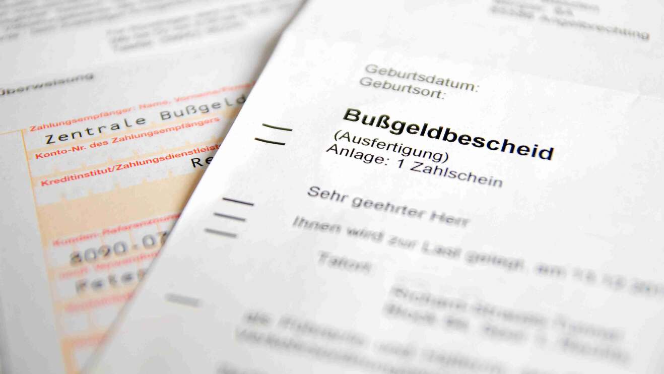 Bußgeldbeschein