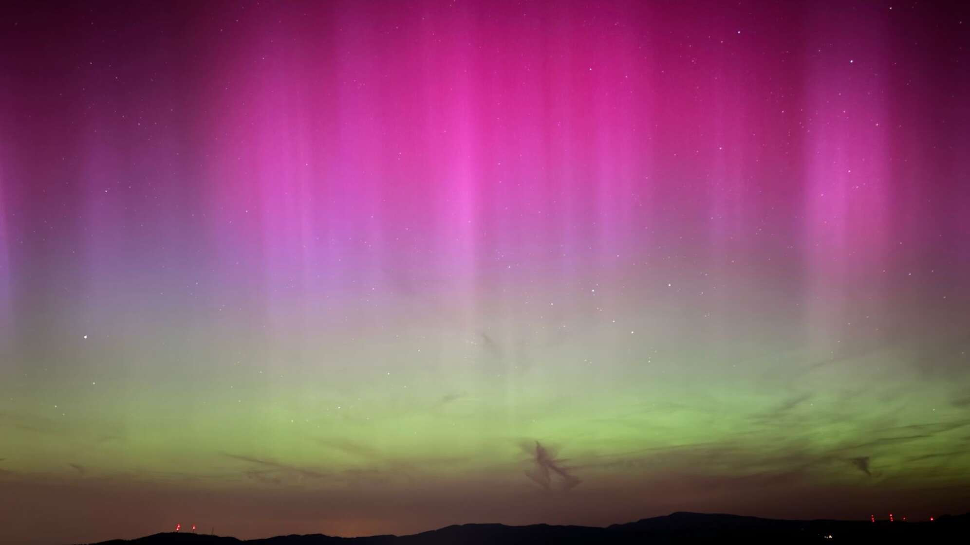 Polarlichter über Baden-Württemberg